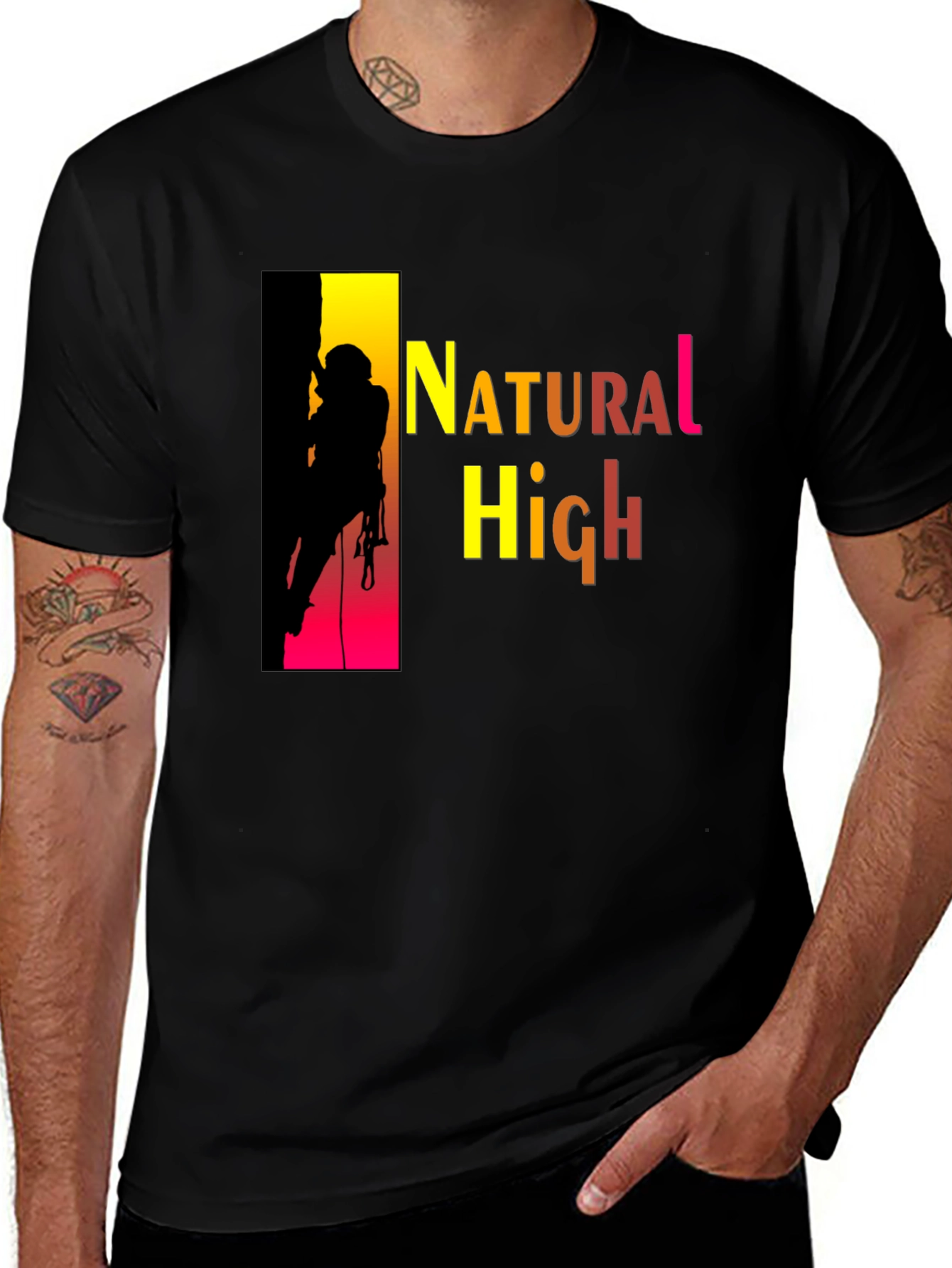 Variant 15 of Natural High Rock Climbing T-Shirt