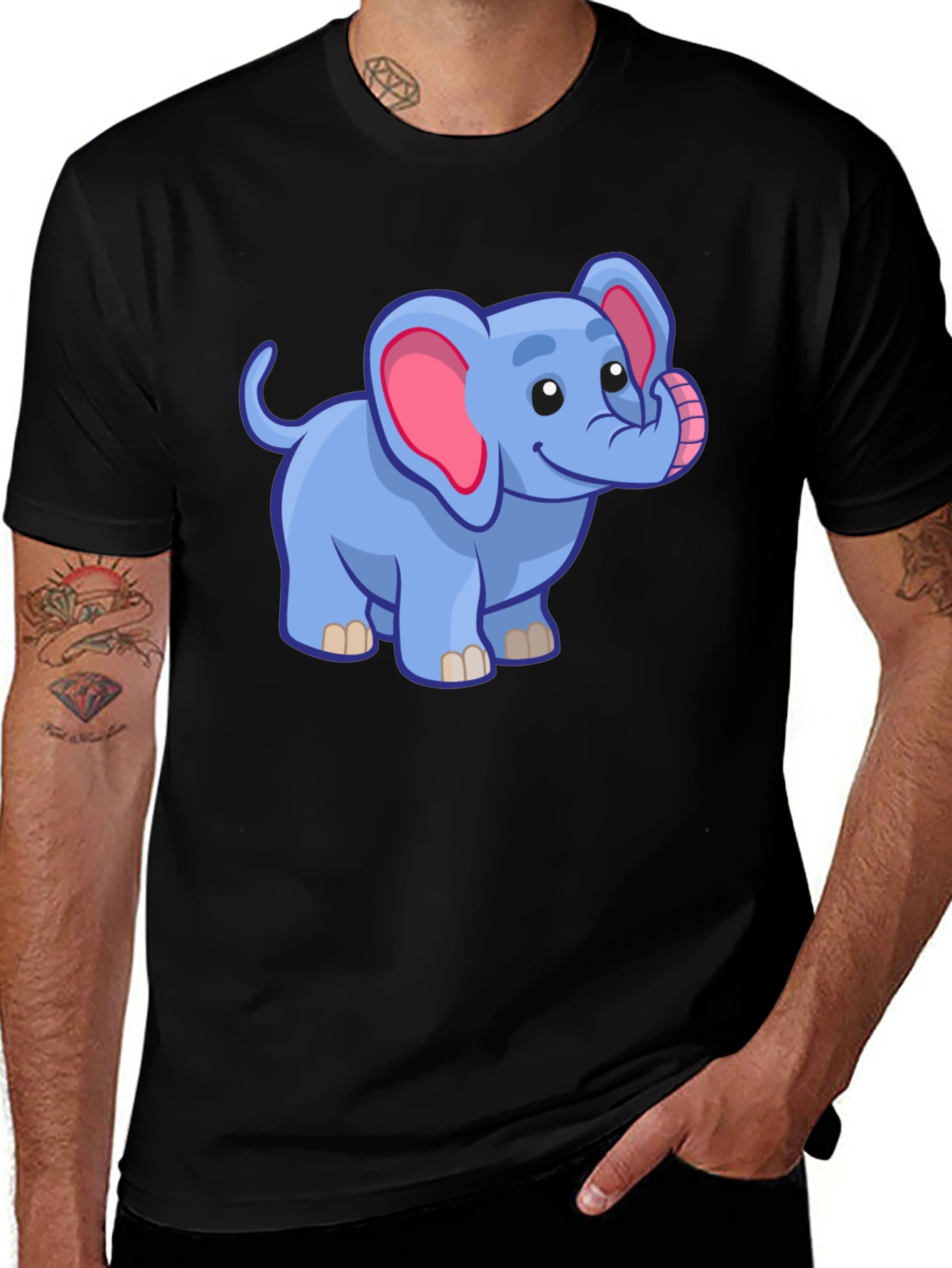 Variant 2 of Cute Elephant Graphic T-Shirt