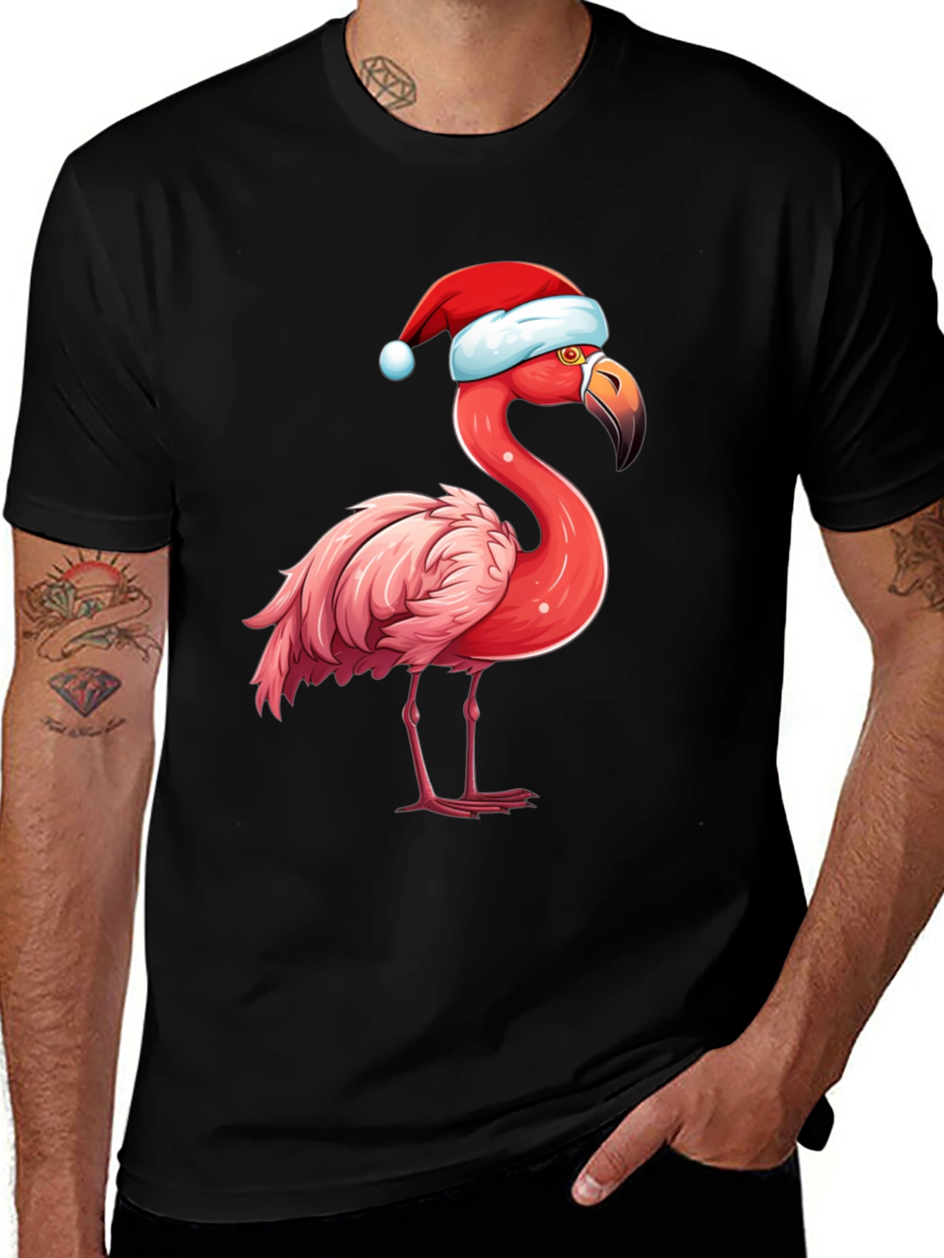 Variant 4 of Festive Flamingo T-Shirt