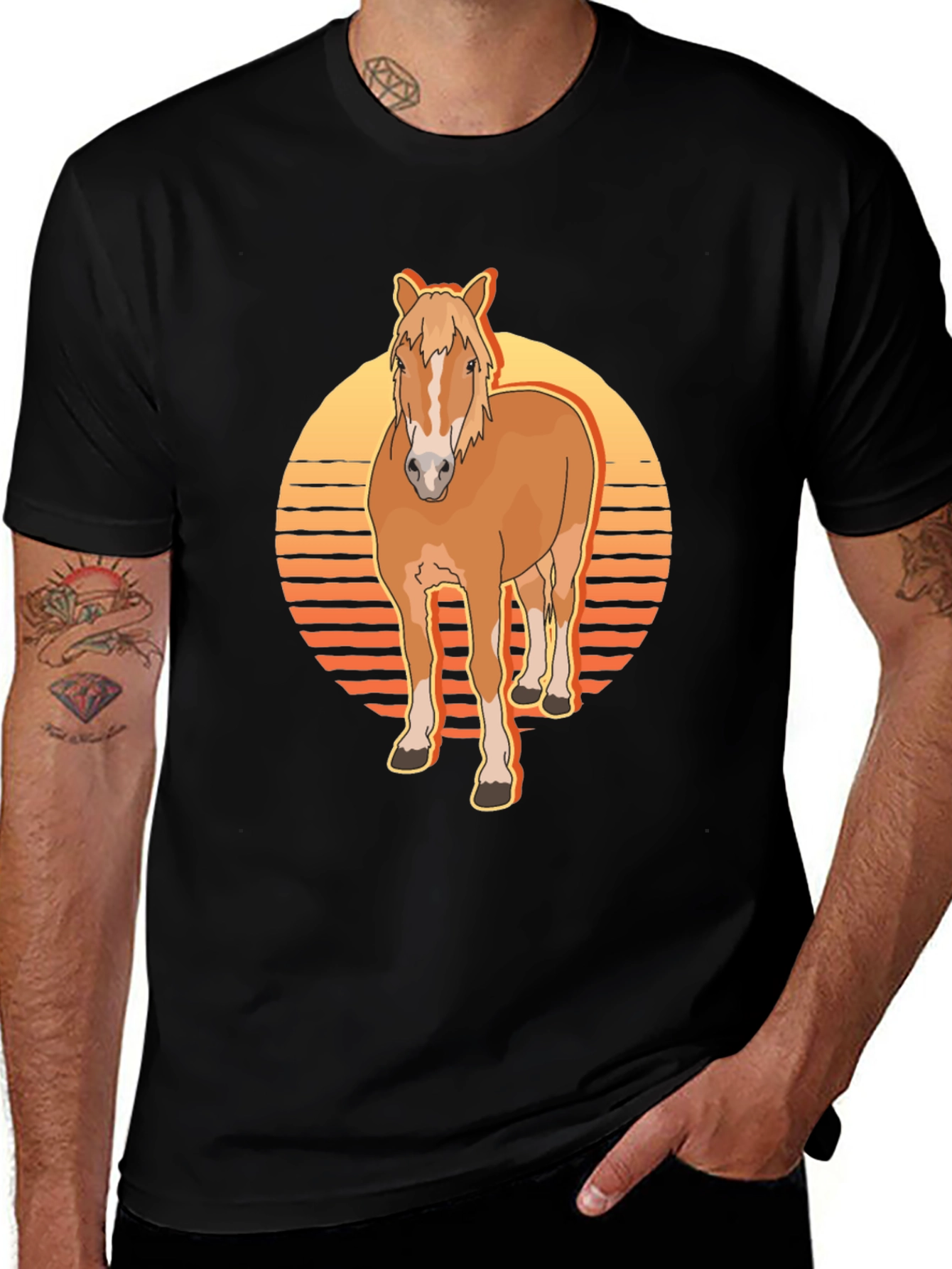 Variant 13 of Retro Horse Graphic Tee - Comfort Fit