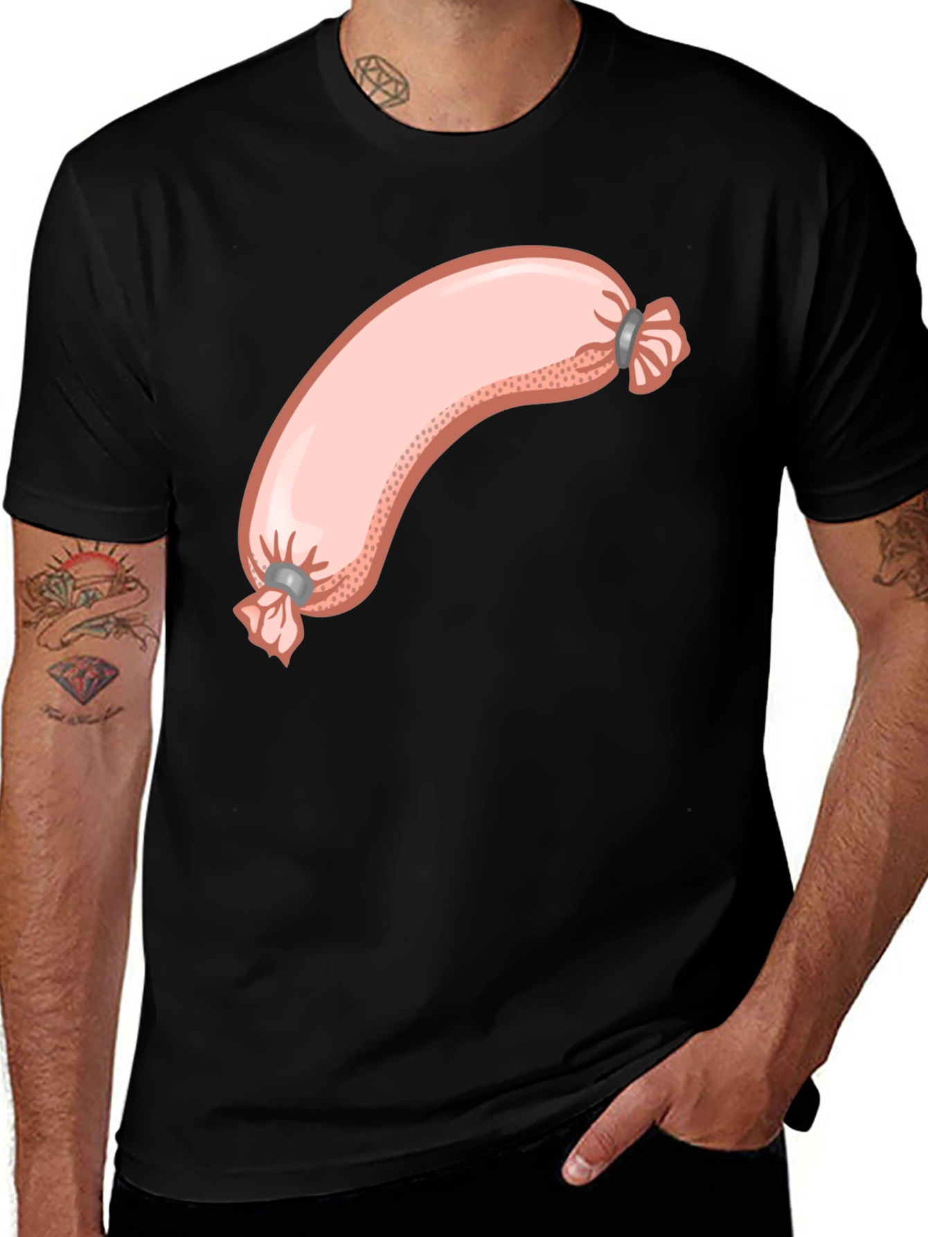 Variant 2 of Sausage Graphic Tee - Funny Foodie T-Shirt