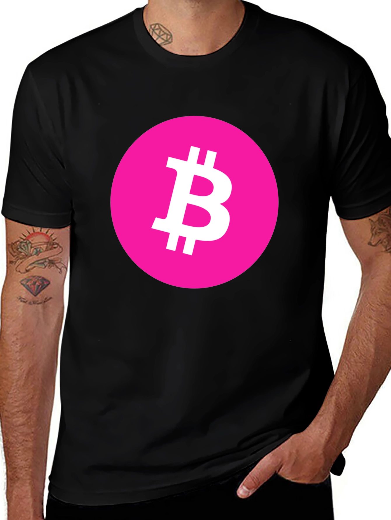Variant 28 of Bitcoin B Logo Graphic Tee - Black