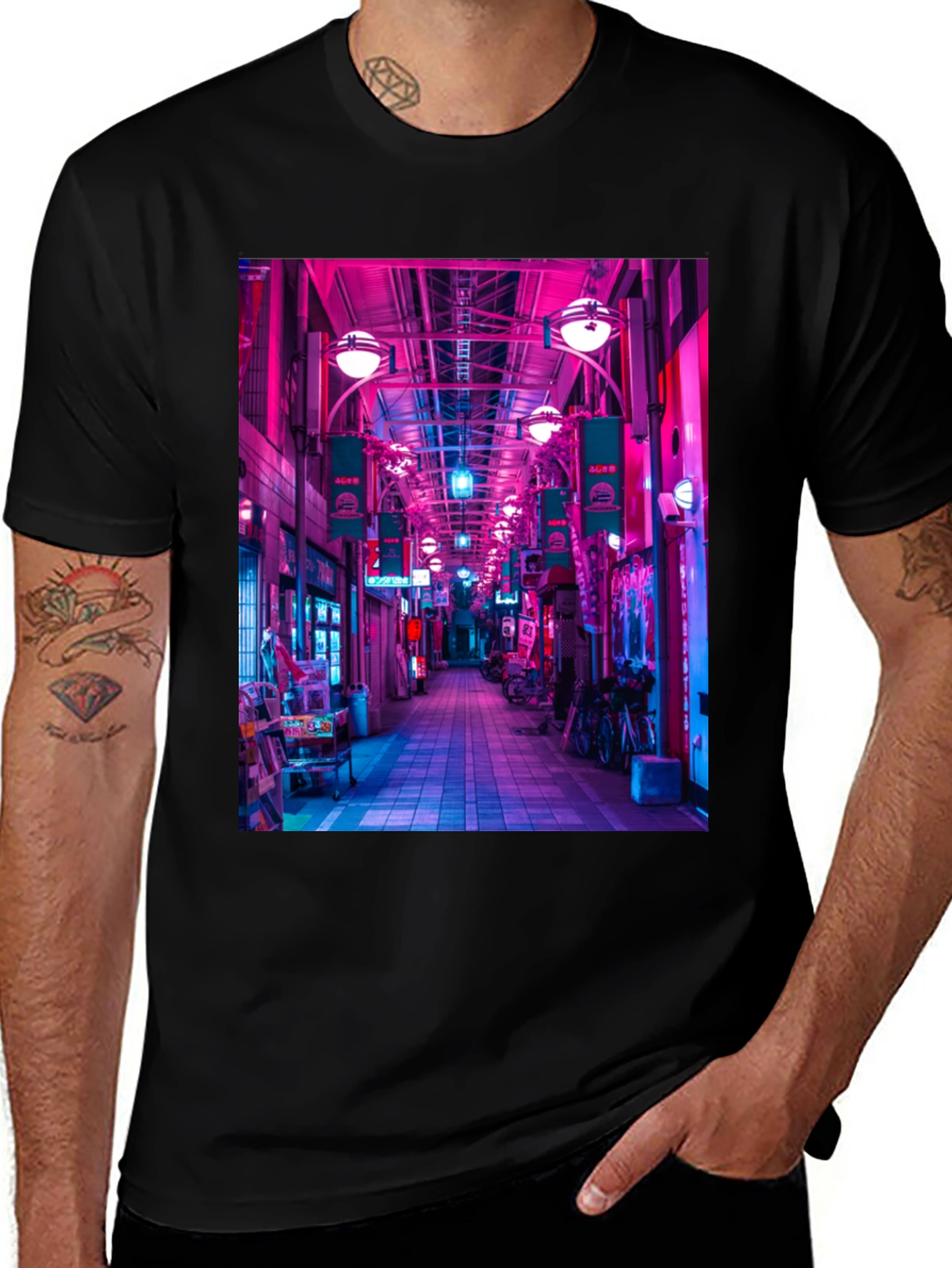 Variant 10 of Neon Tokyo Streetwear T-Shirt