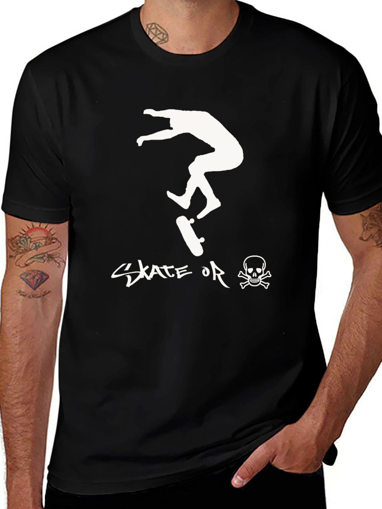 Variant 14 of Skate or Die Black T-Shirt