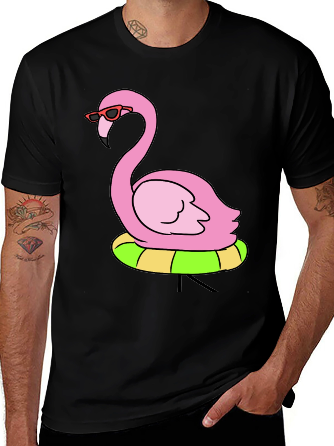 Variant 9 of Cool Flamingo Graphic Tee