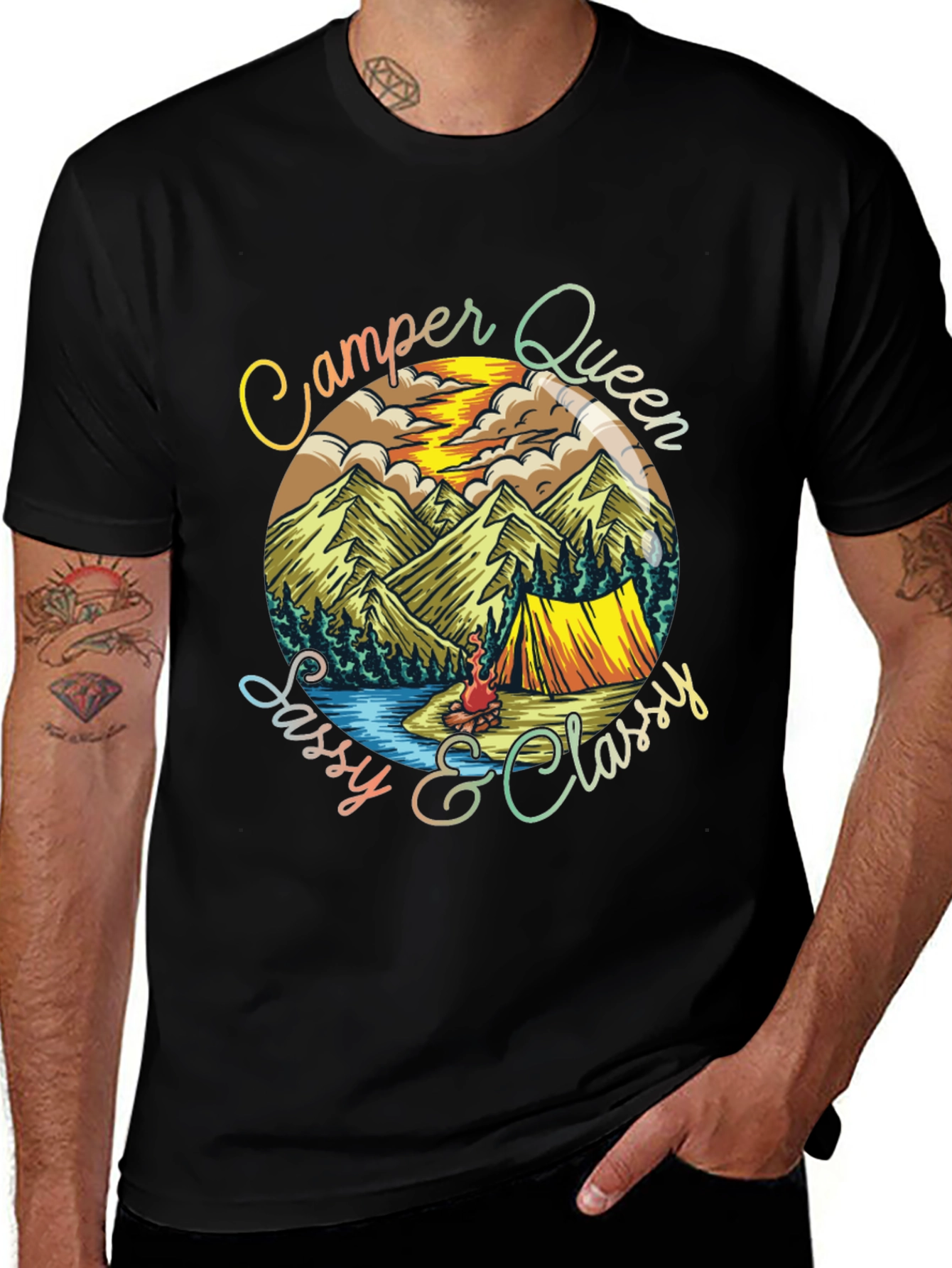 Camper Queen Sassy & Classy Graphic Tee