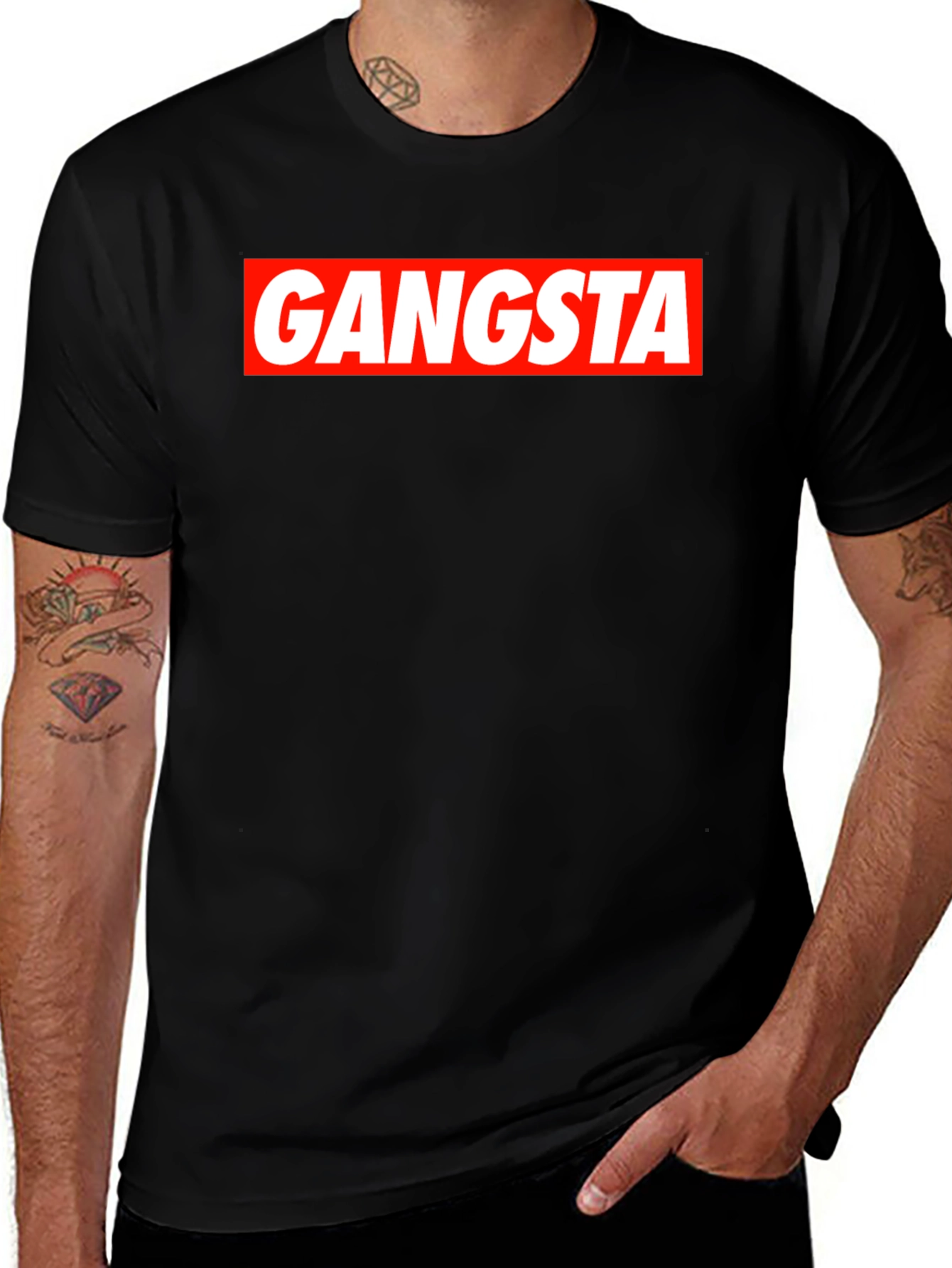 Variant 4 of Gangsta Graphic Tee - Bold Streetwear Style
