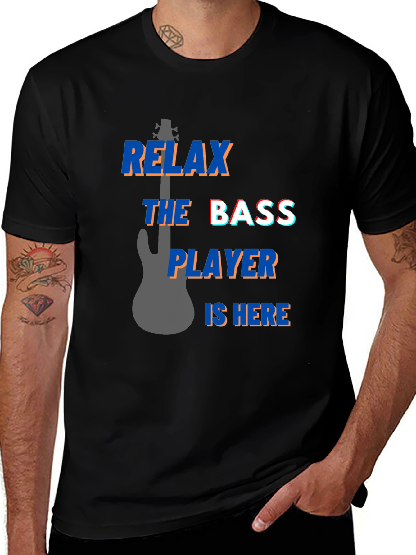 Relax Bass Player T-Shirt - Music Lover Gift