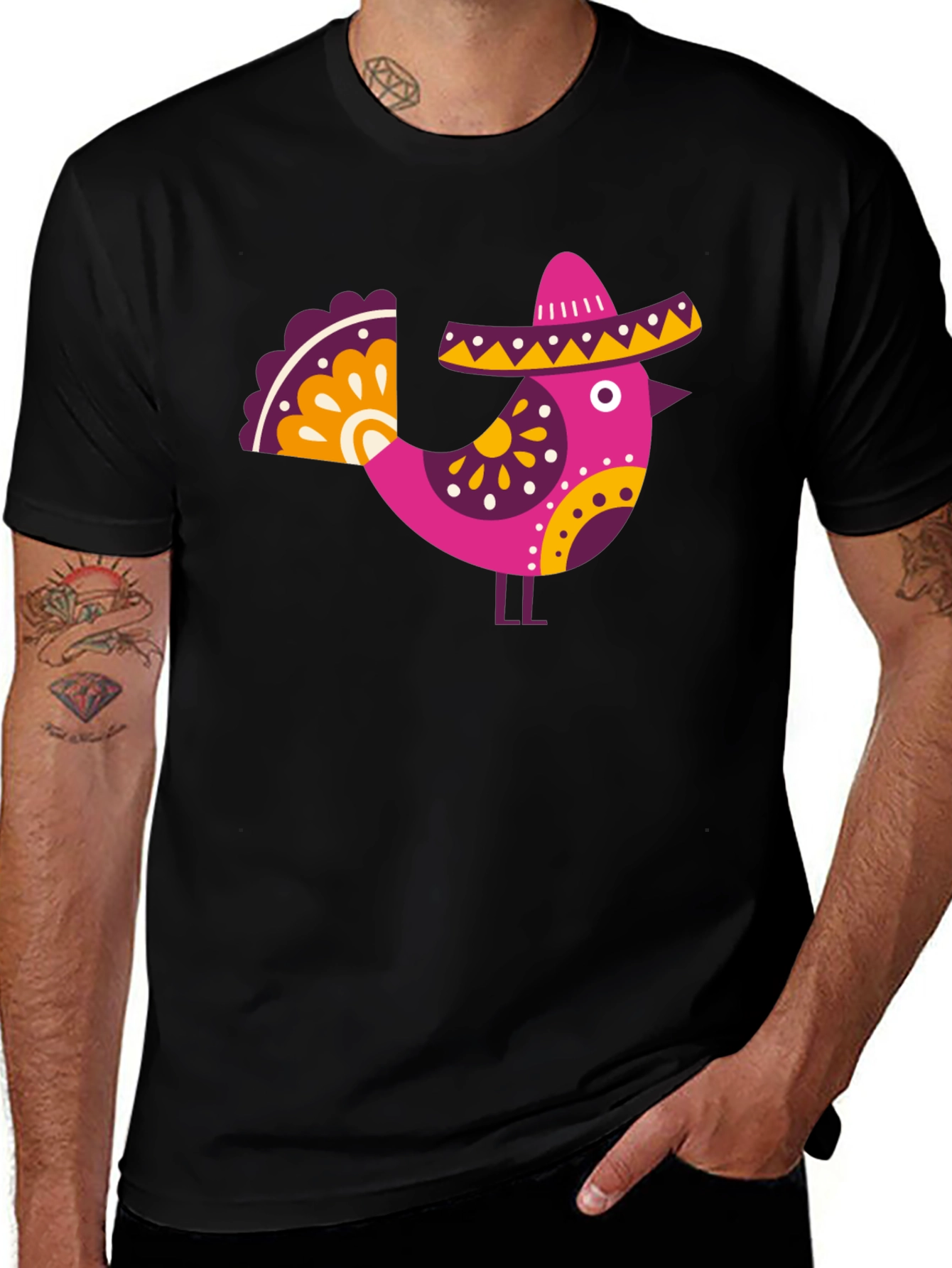 Variant 7 of Mexican Bird Graphic Tee - Stylish Cotton T-Shirt