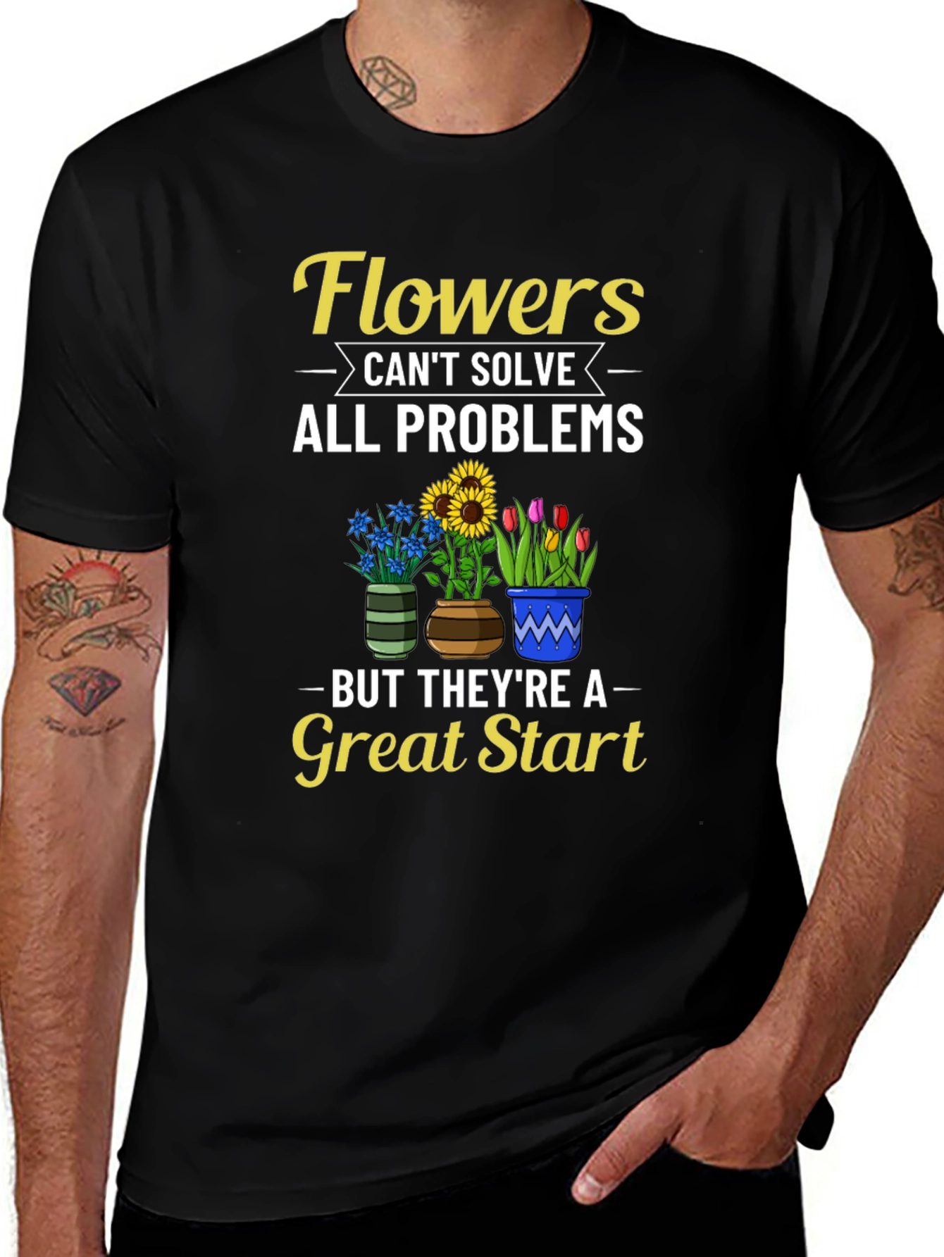 Variant 22 of Flowers Solve Problems T-Shirt