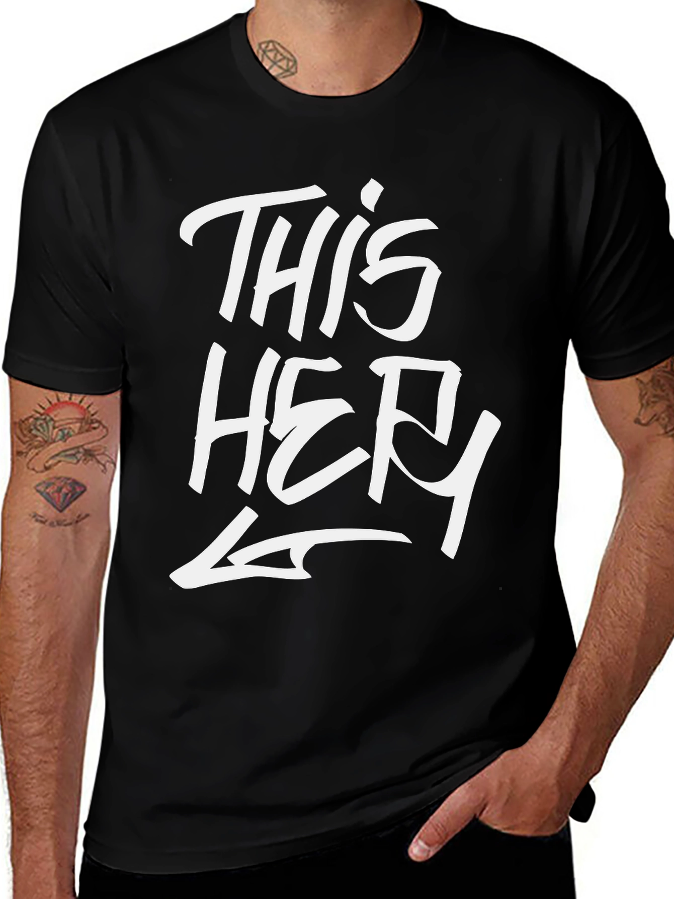 Variant 28 of This Her - Men's Graphic Tee - Black