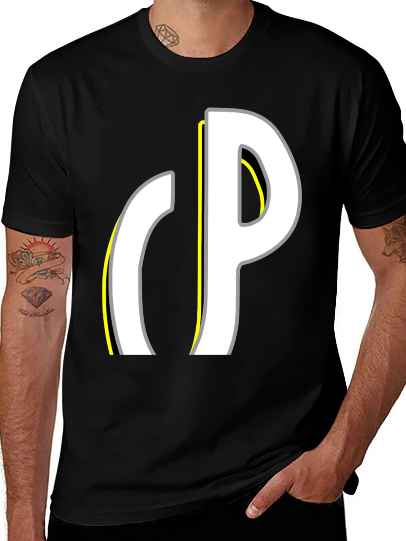 Variant 21 of Modern CP Graphic Tee - Black