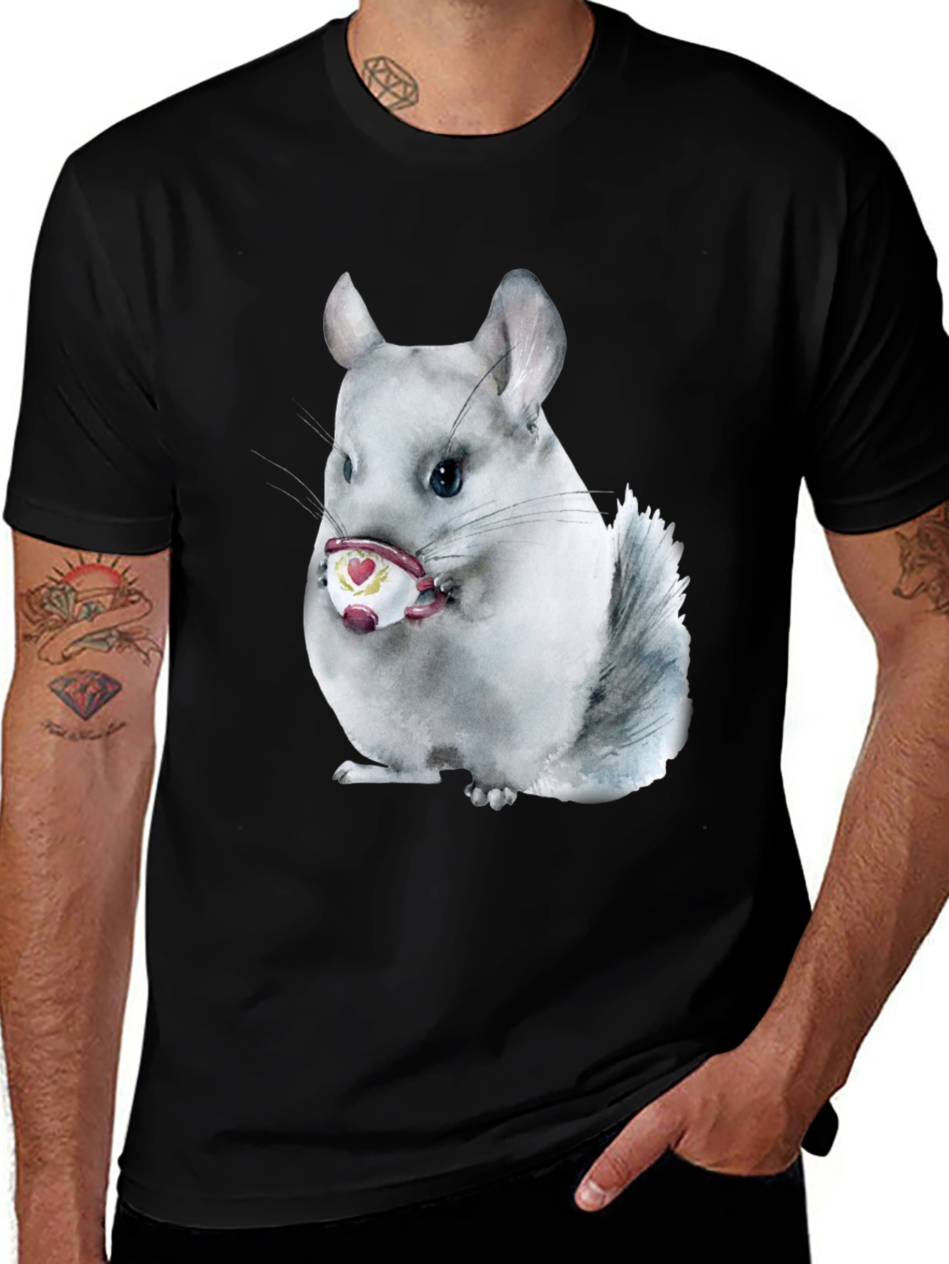 Variant 16 of Chinchilla Tea Party T-Shirt - Adorable Graphic Tee