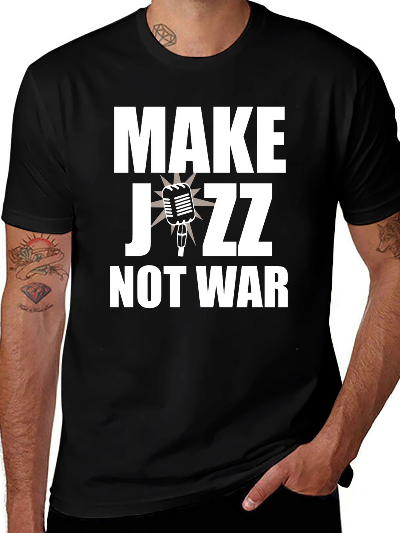 Variant 11 of Make Jazz Not War T-Shirt - Music Lover Peace Tee