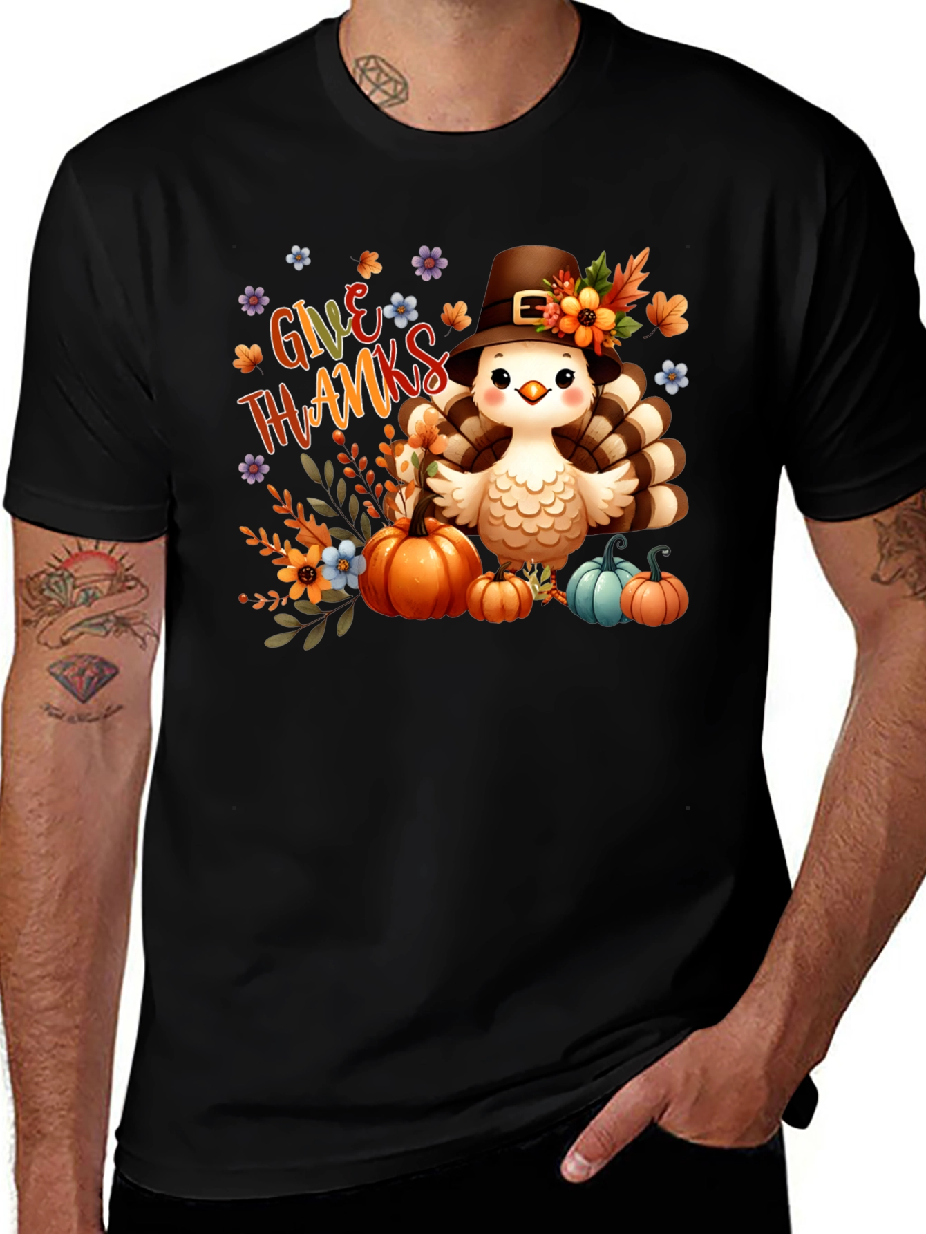 Variant 15 of Give Thanks Turkey Tee