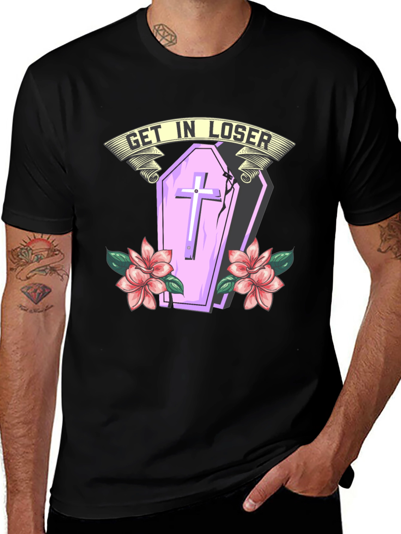 Get In Loser Coffin Tee