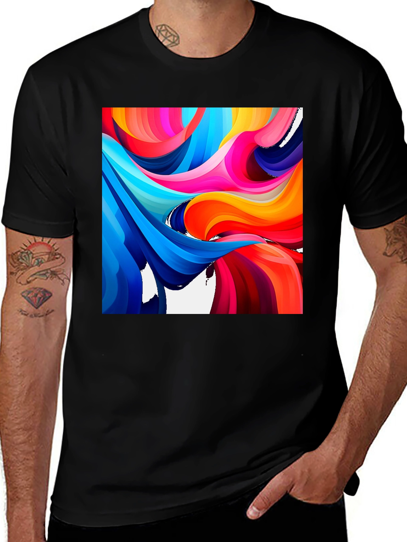Variant 23 of Abstract Art Graphic Print T-Shirt