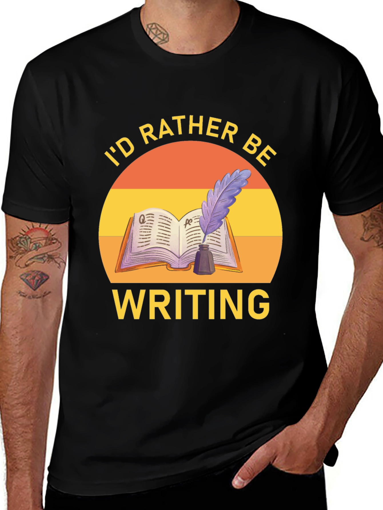 Writer's Tee: I'd Rather Be Writing Graphic T-Shirt