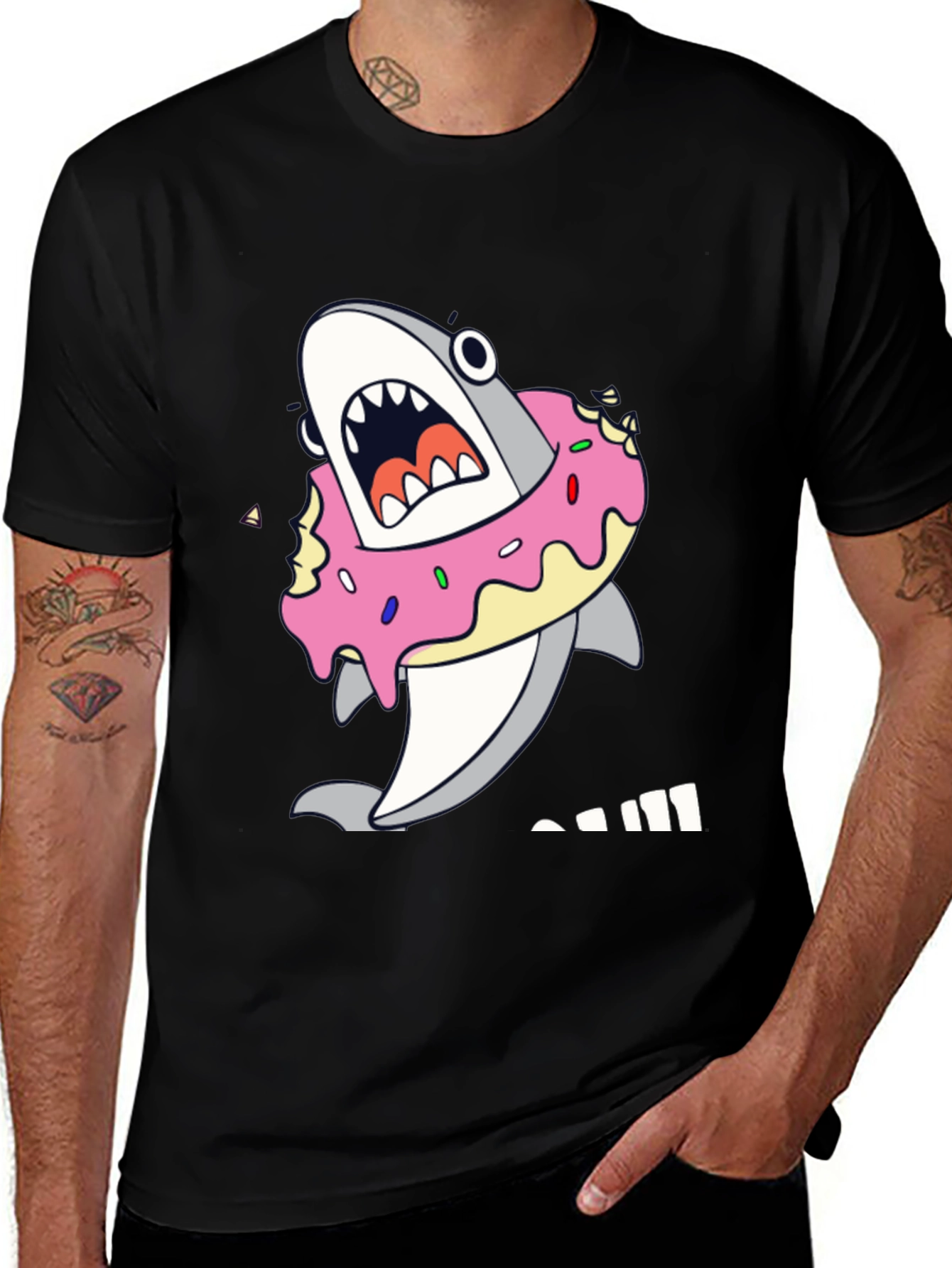 Variant 30 of Shark Donut T-Shirt - Cute Graphic Tee