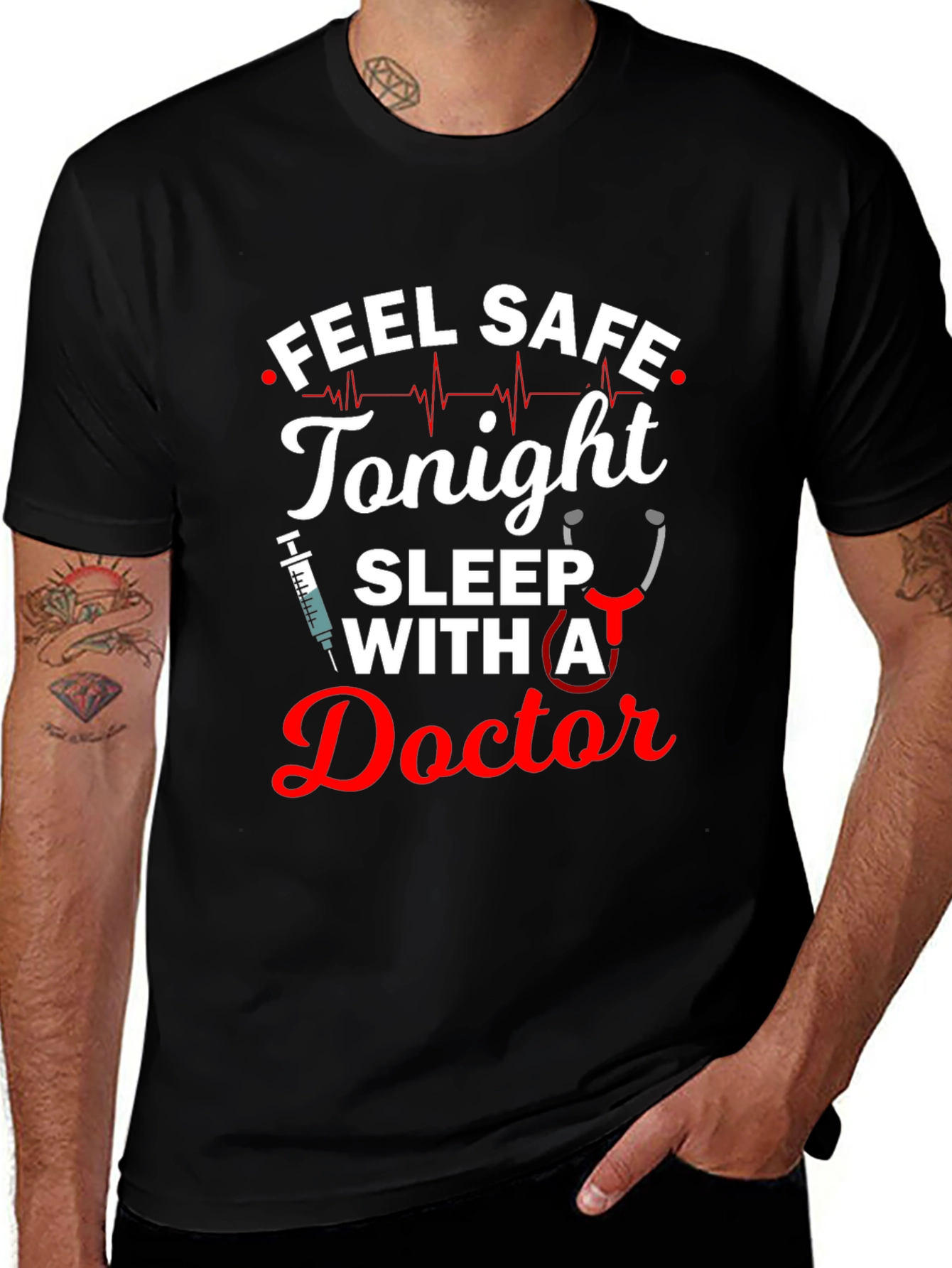 Variant 17 of Feel Safe Tonight Doctor T-Shirt