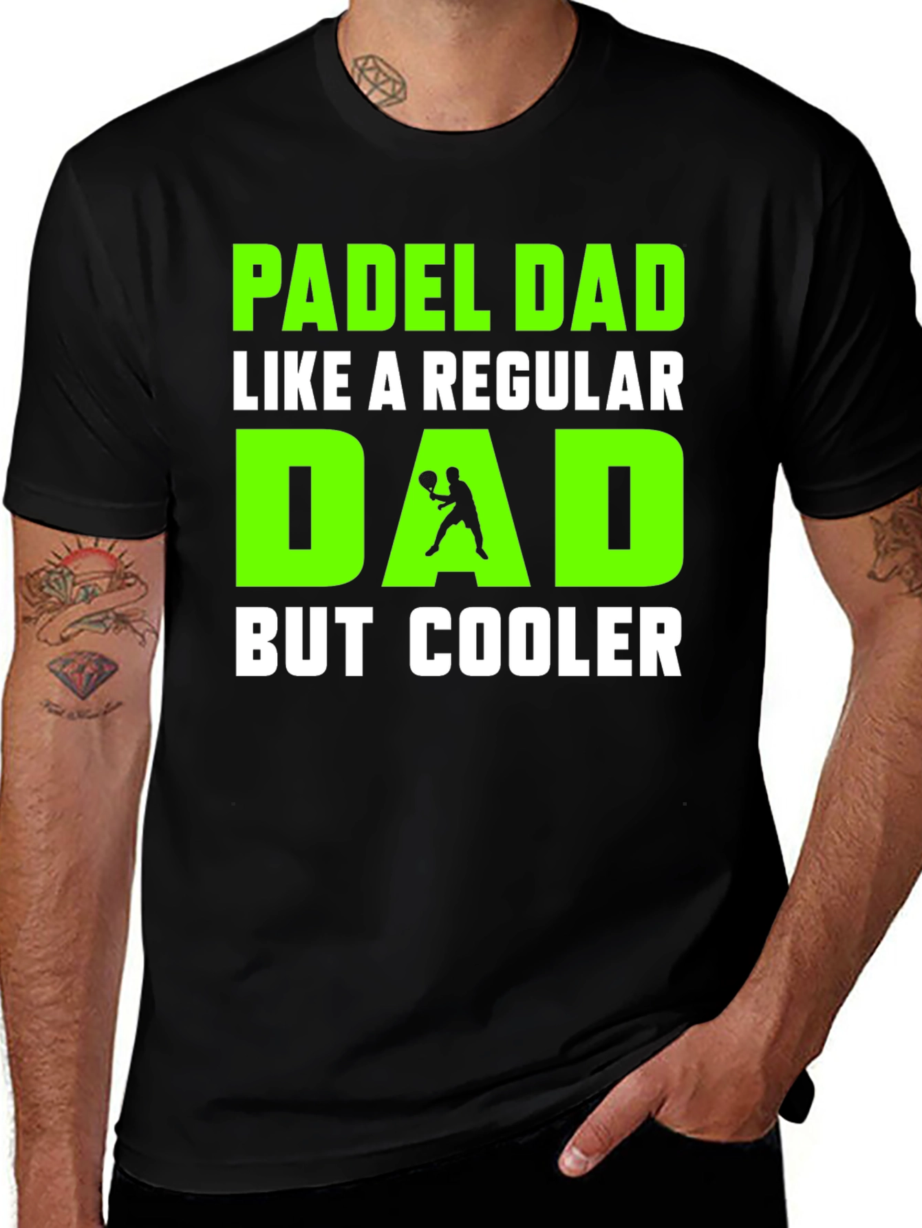 Variant 25 of Padel Dad T-Shirt - Cooler Than Regular Dads!