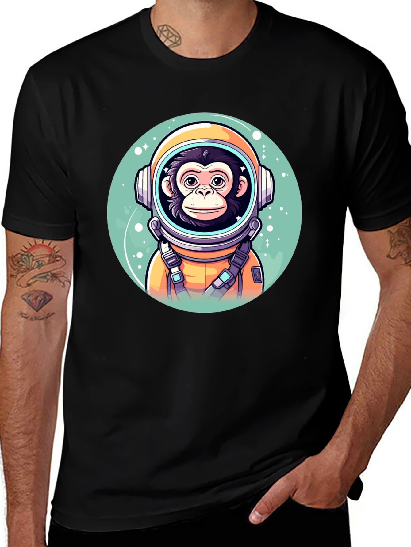 Variant 18 of Monkey Astronaut Graphic T-Shirt
