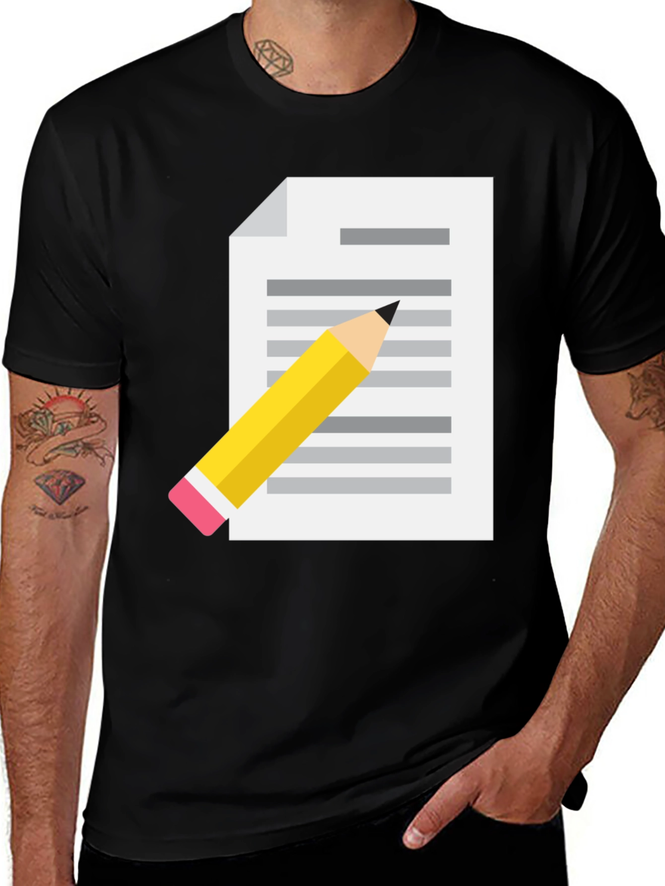Variant 10 of Creative Writer T-Shirt - Black Cotton Blend