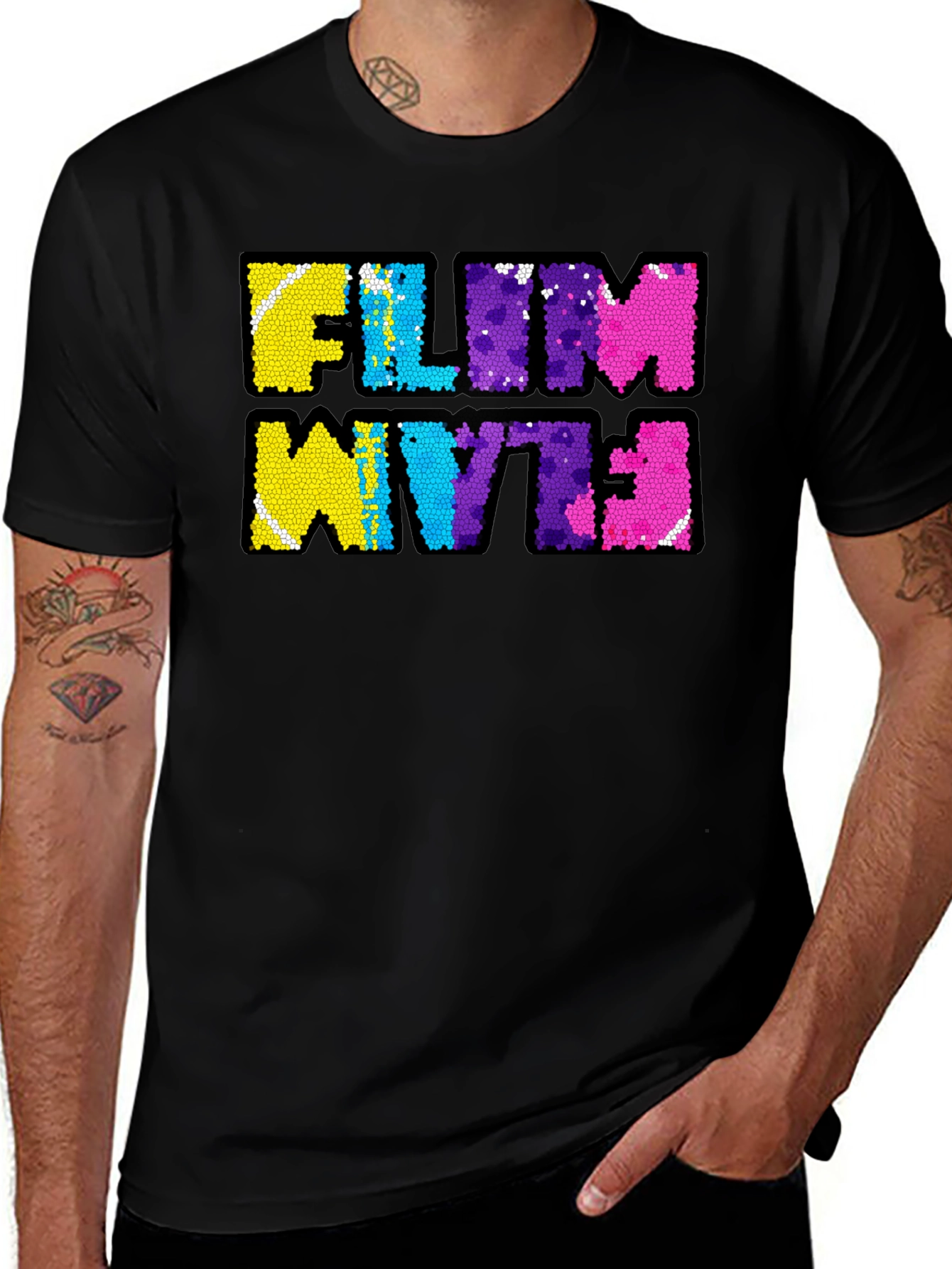 Variant 30 of FILM WYTE Sequin Graphic T-Shirt