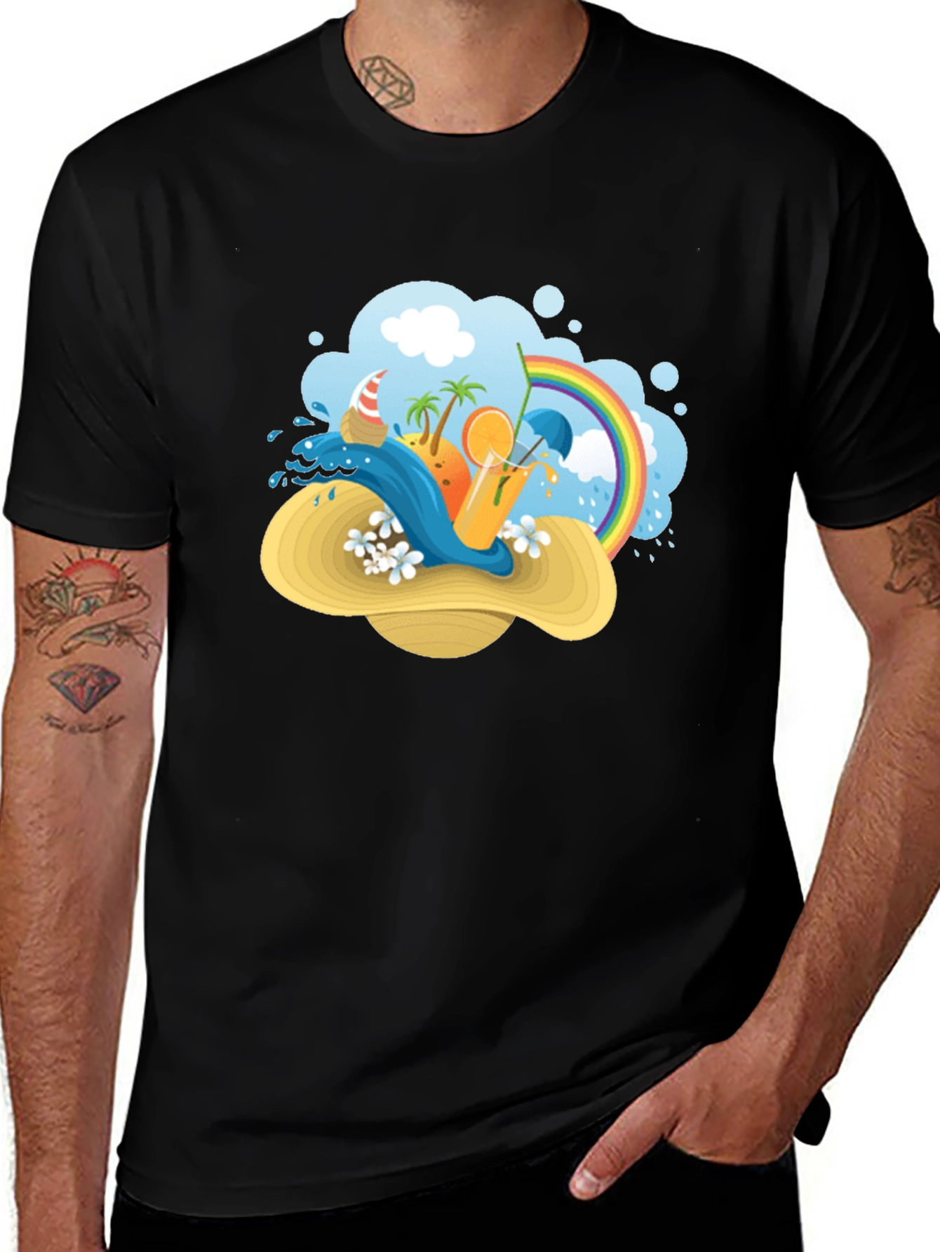 Variant 10 of Summer Beach Hat T-Shirt: Vacation Vibes