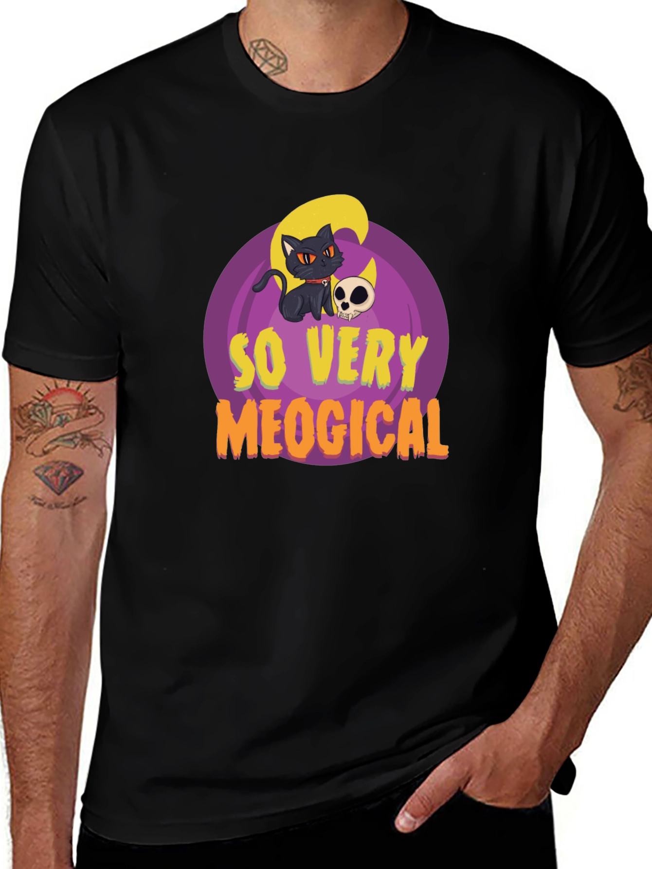 Variant 18 of So Very Meogical Black Cat T-Shirt