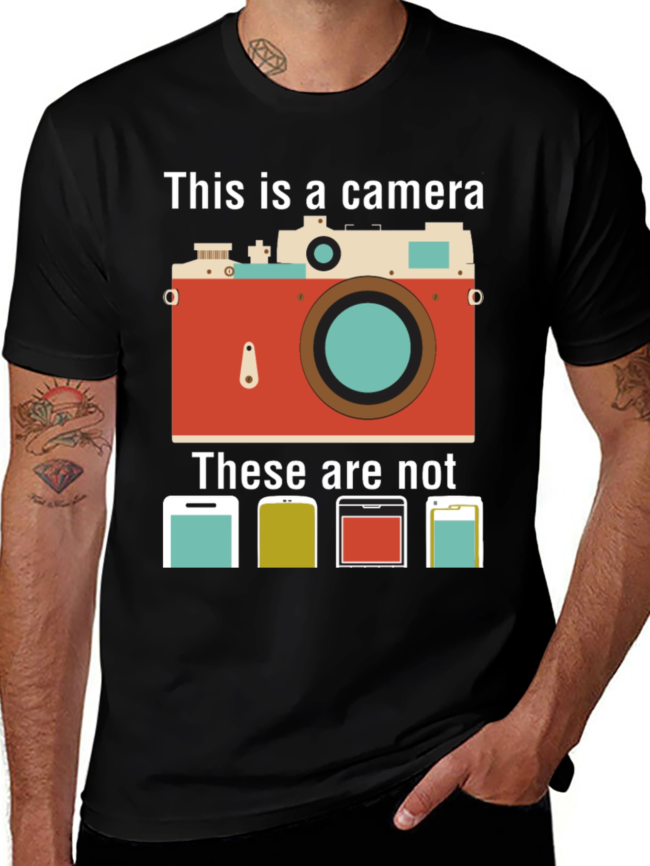 Variant 27 of Retro Camera T-Shirt - "This is a Camera"