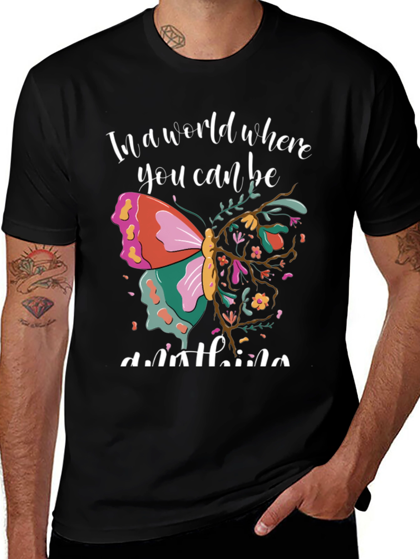 Variant 6 of Butterfly Graphic T-Shirt - Be Anything!
