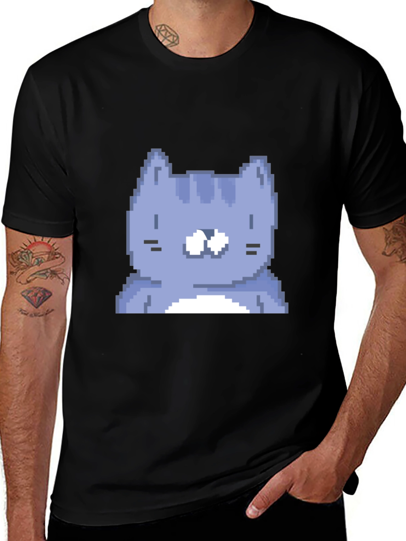 Variant 10 of Pixel Cat T-Shirt - Fun Retro Style