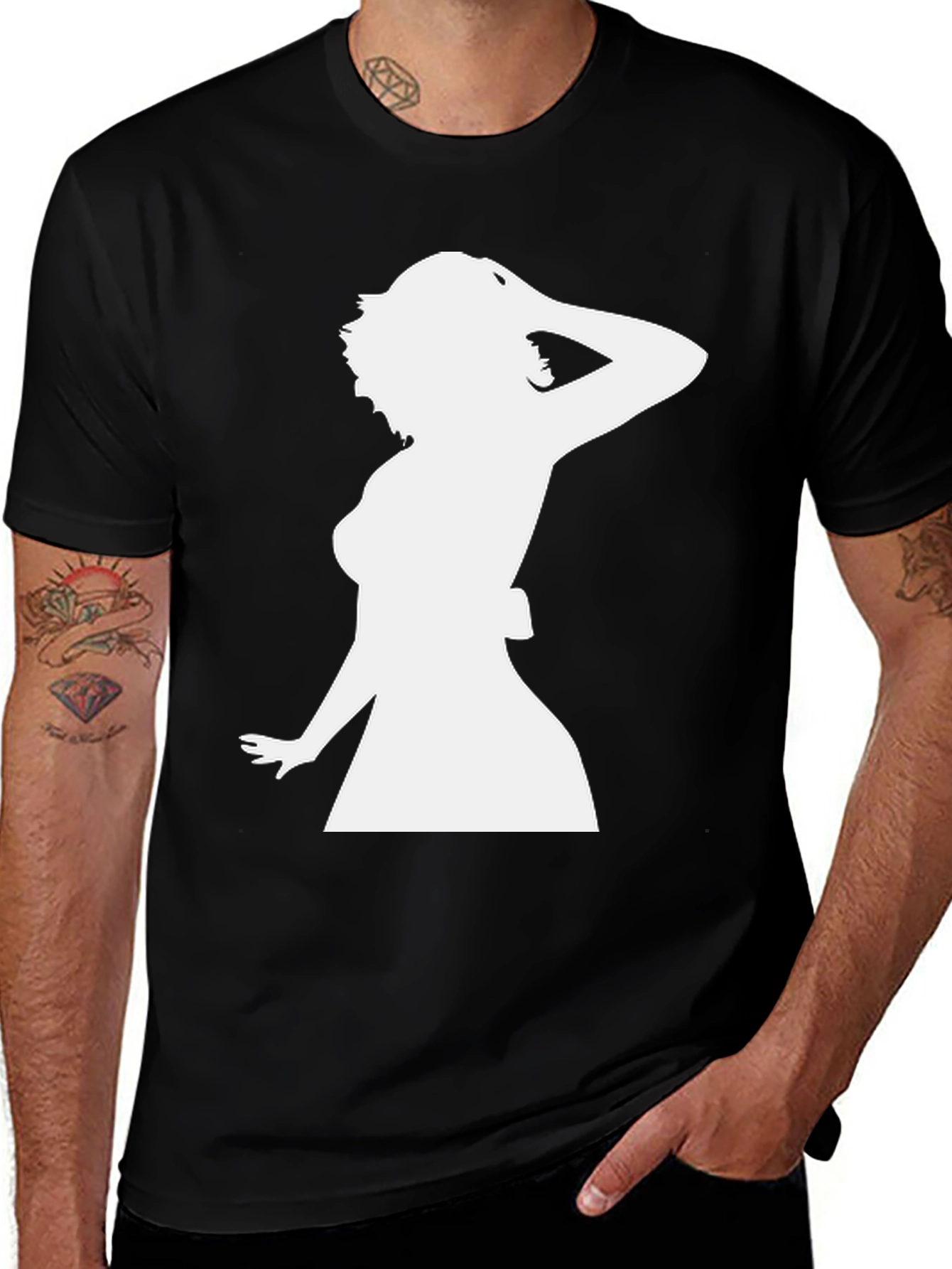 Variant 4 of Silhouette Graphic Print T-Shirt