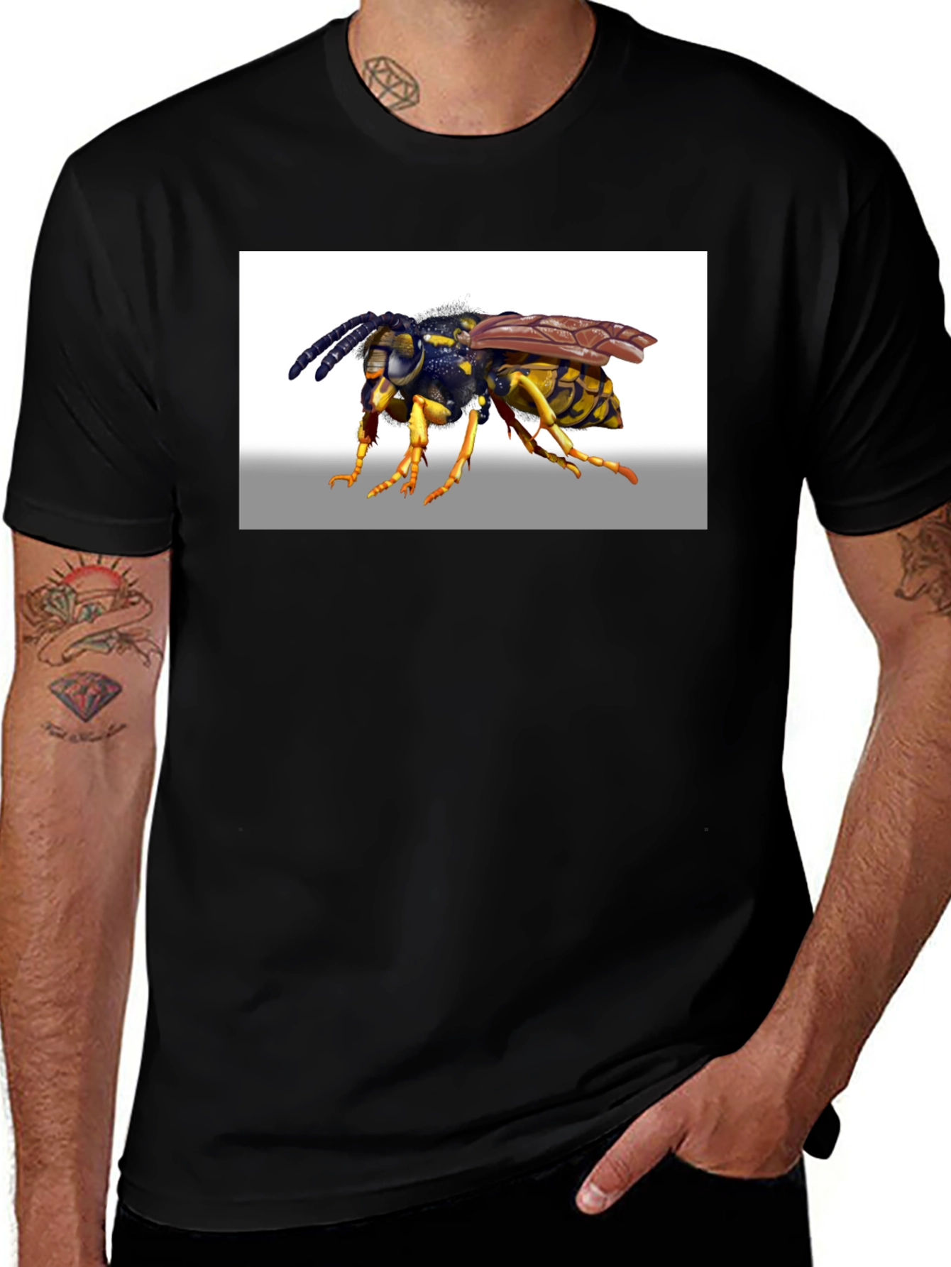 Variant 6 of Wasp Graphic Tee - Unique Insect Design