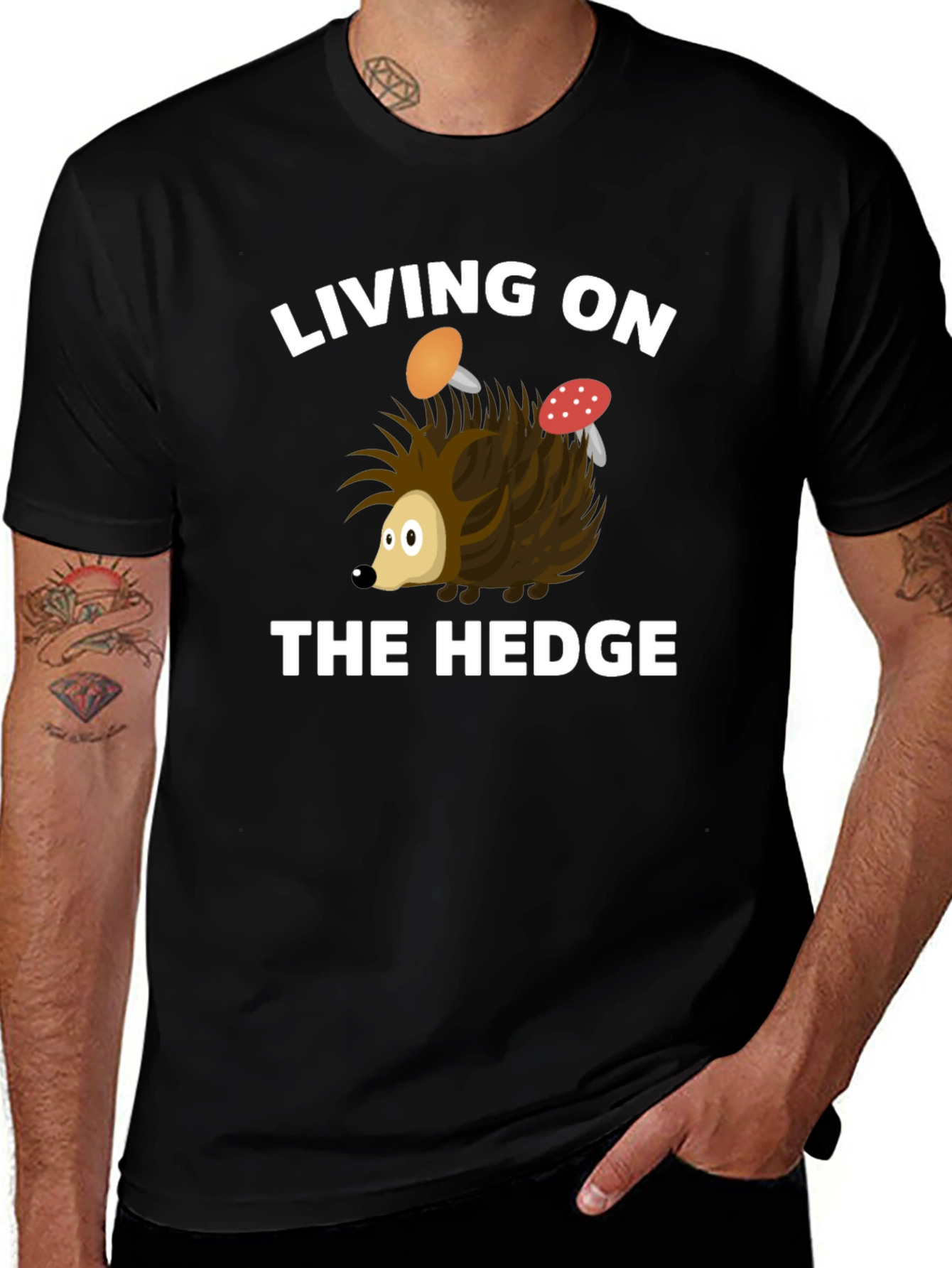 Variant 11 of Living on the Hedge Hedgehog T-Shirt