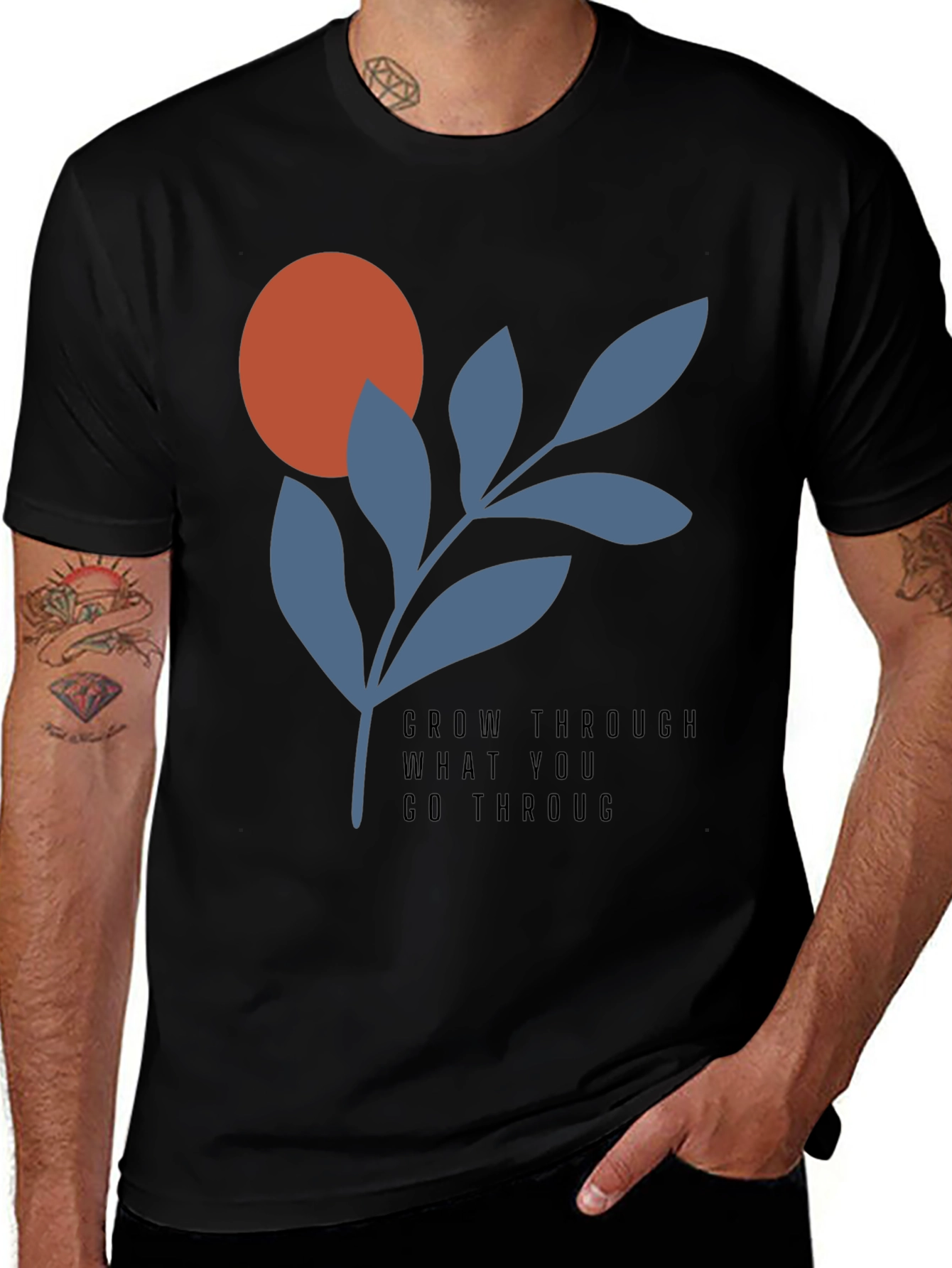 Variant 29 of Grow Through T-Shirt - Modern Graphic Tee