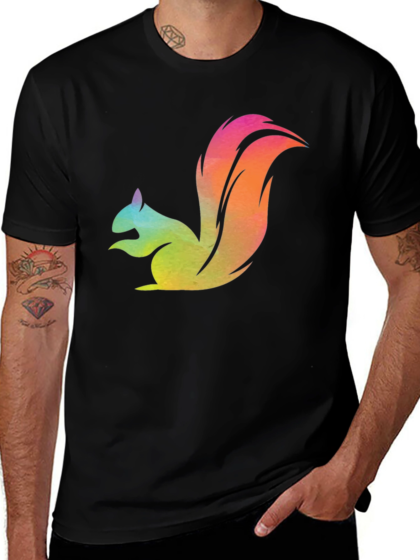 Variant 12 of Colorful Squirrel Graphic T-Shirt