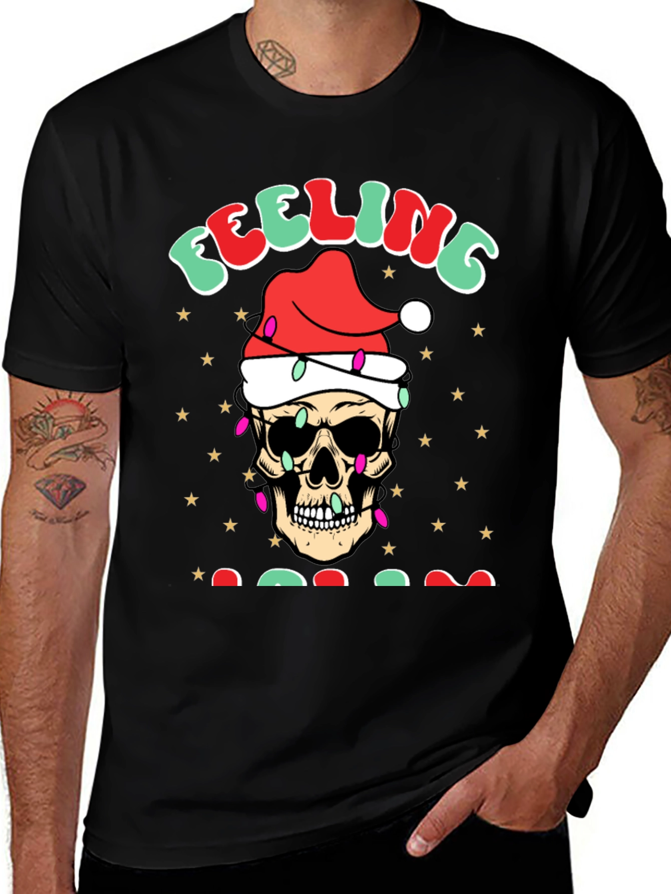 Variant 24 of Feeling Jolly Skull Graphic Tee