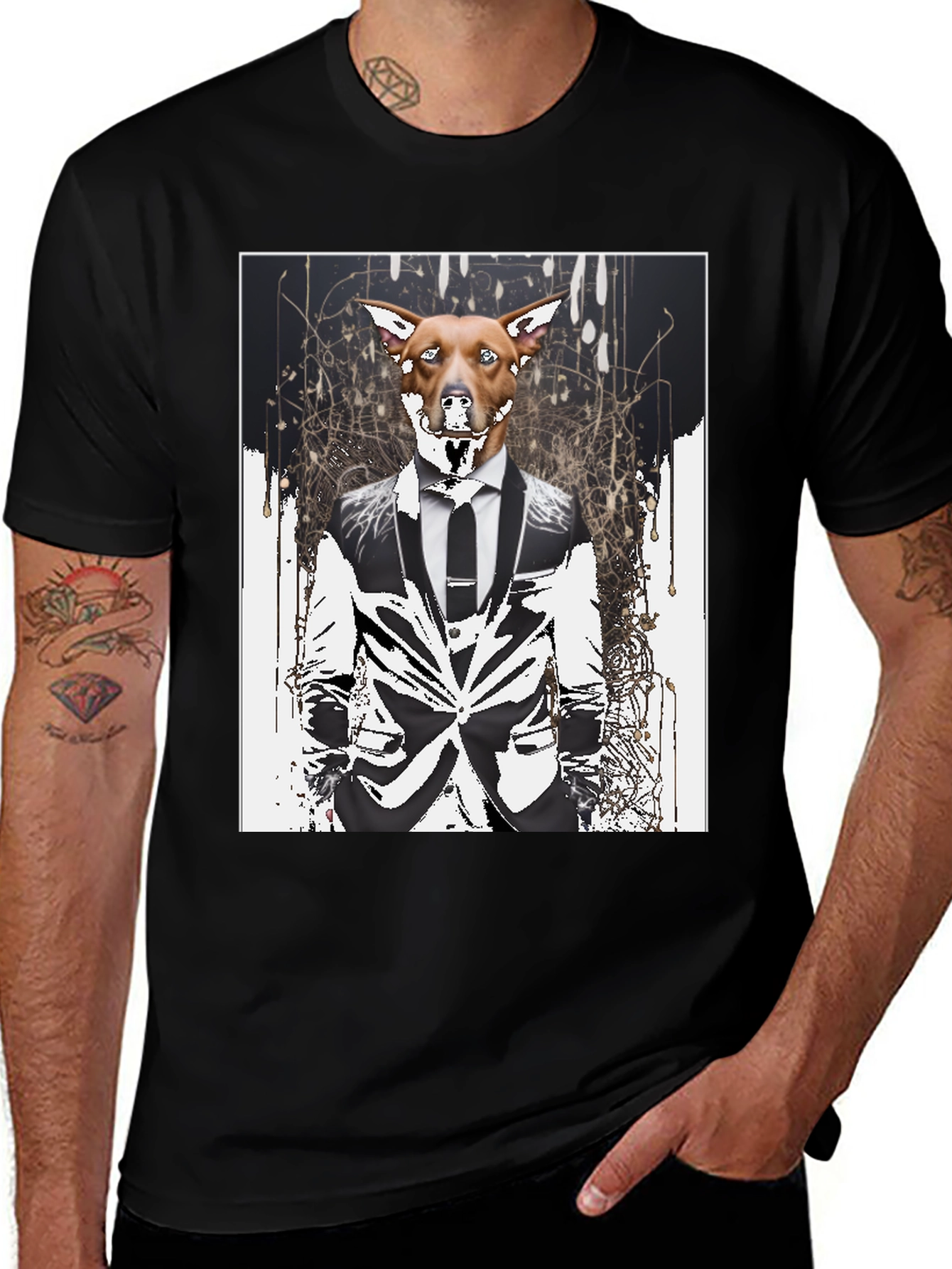 Variant 22 of Dog in Suit Graphic T-Shirt