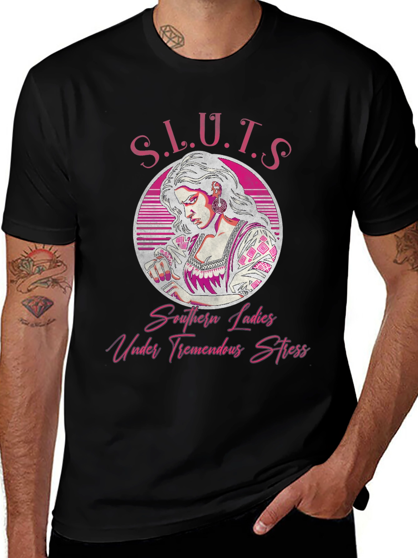 Variant 14 of S.L.U.T.S T-Shirt - Southern Ladies Under Tremendous Stress