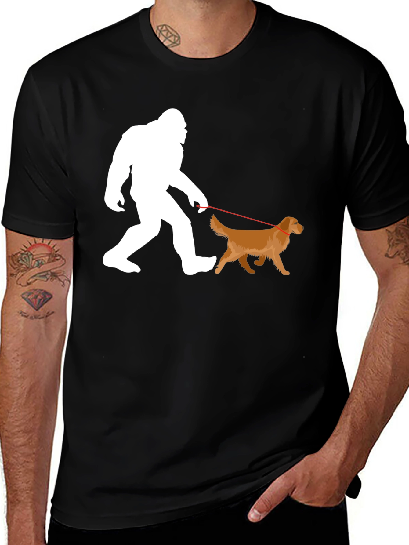 Variant 13 of Sasquatch Walking Dog T-Shirt