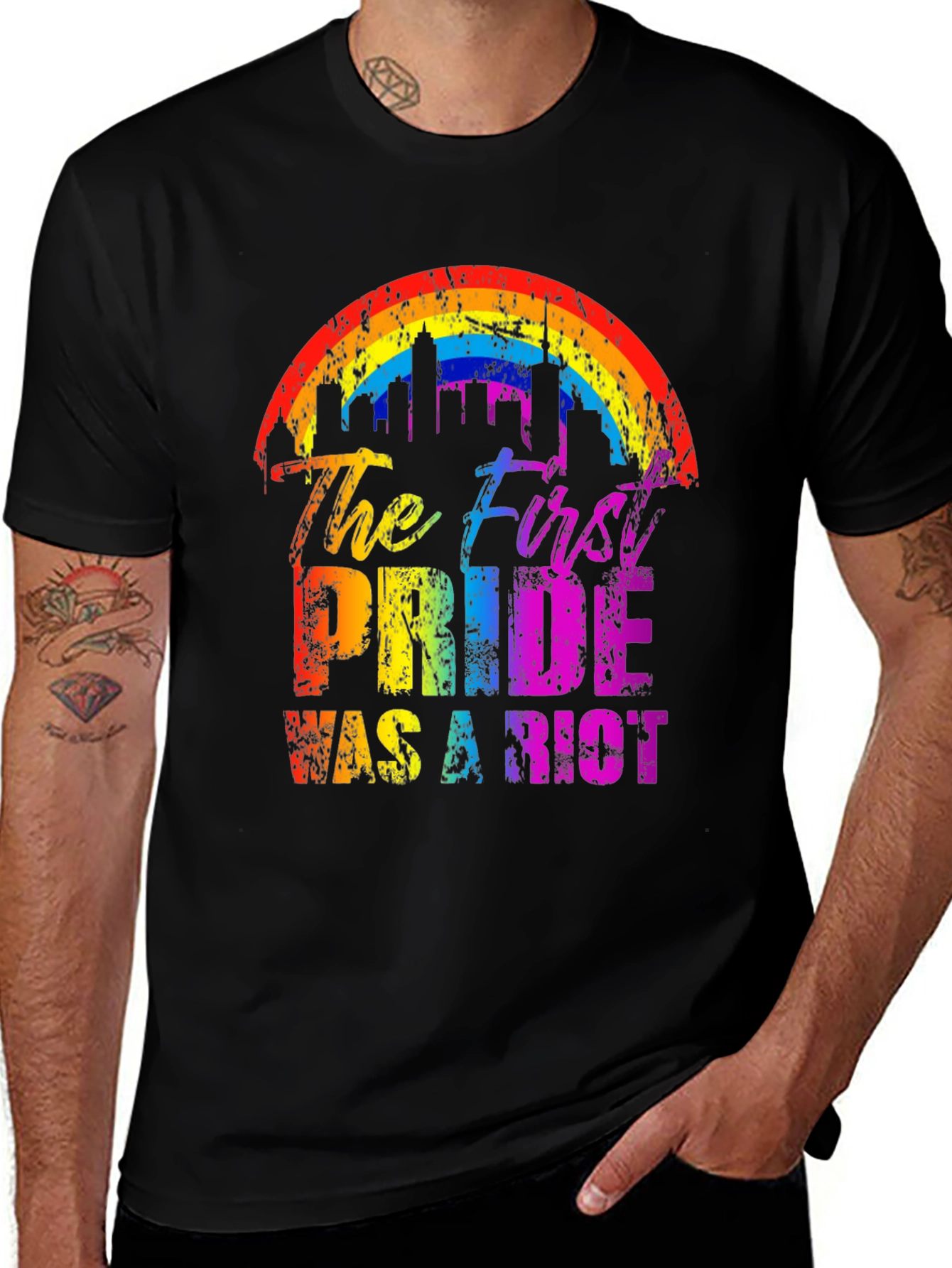 Variant 16 of Pride Riot Rainbow Graphic Tee