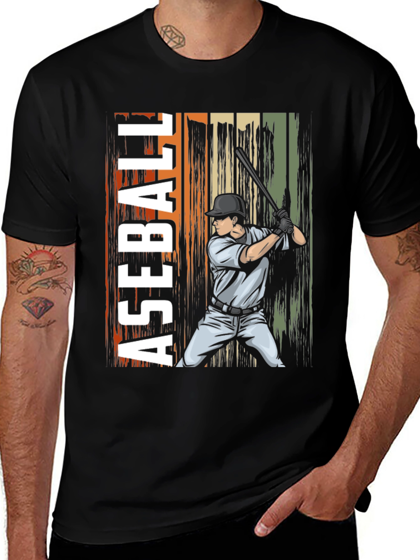 Variant 17 of Retro Baseball Player T-Shirt