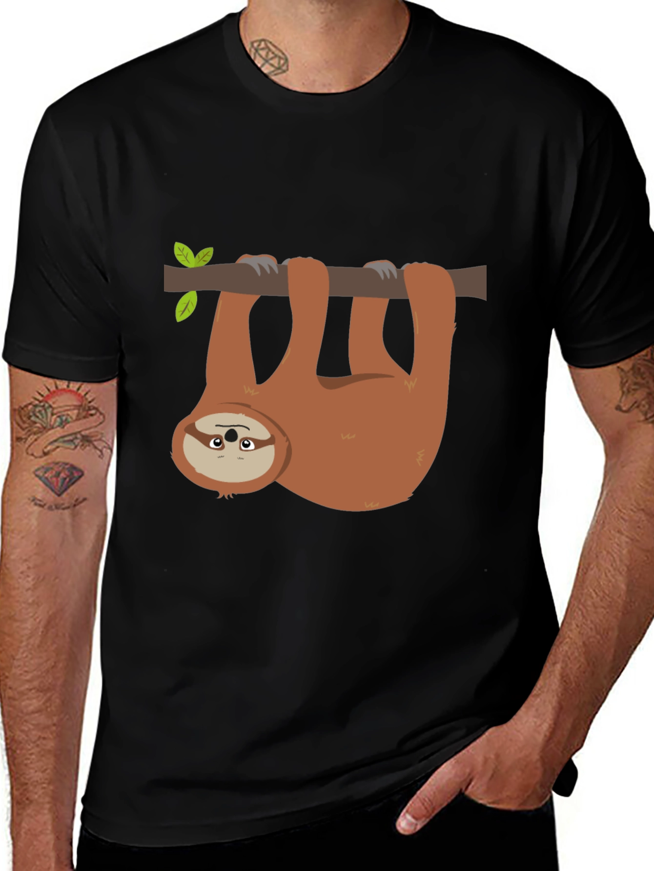 Variant 20 of Sloth Graphic T-Shirt - Relaxed & Comfy