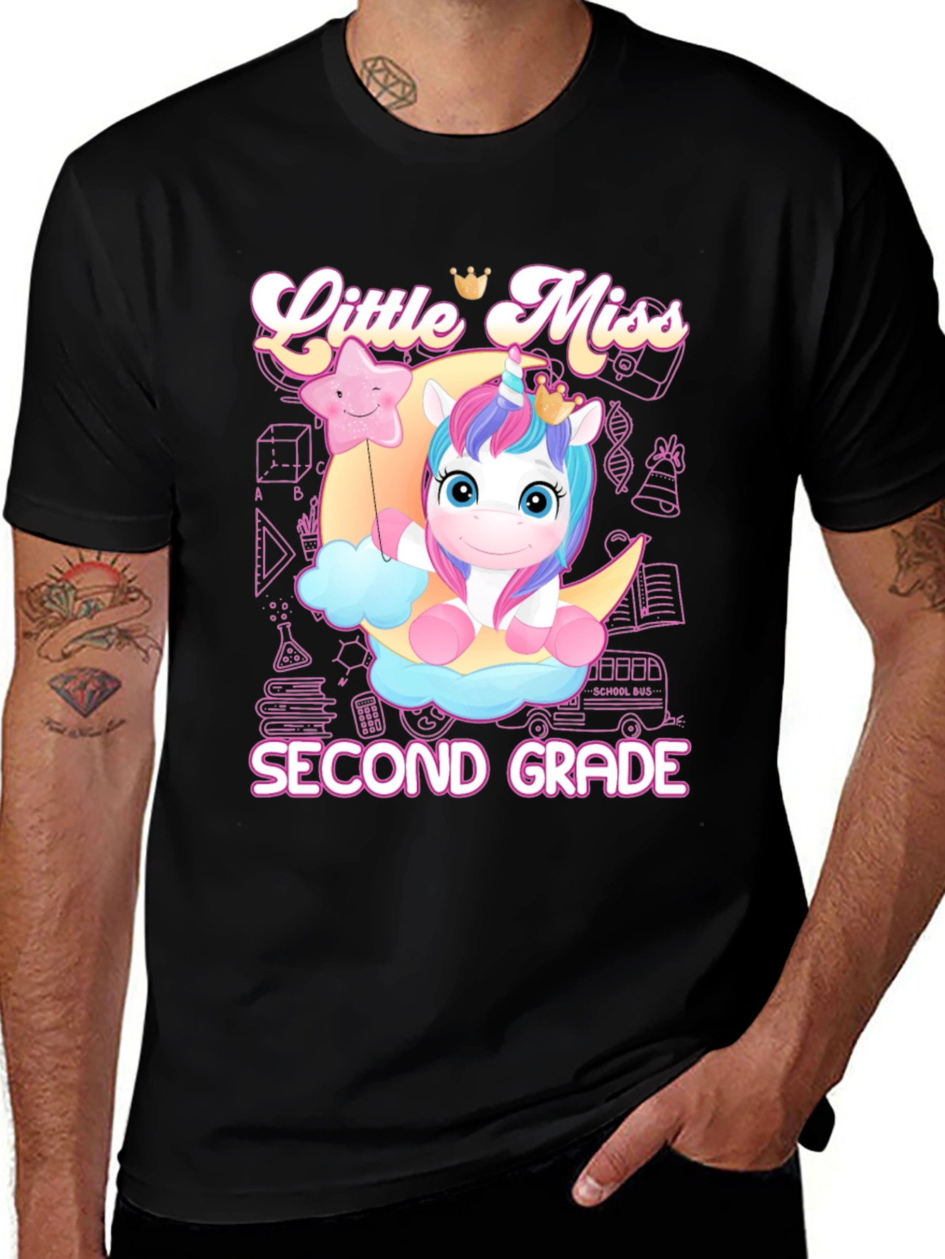 Variant 28 of Little Miss Second Grade Unicorn T-Shirt