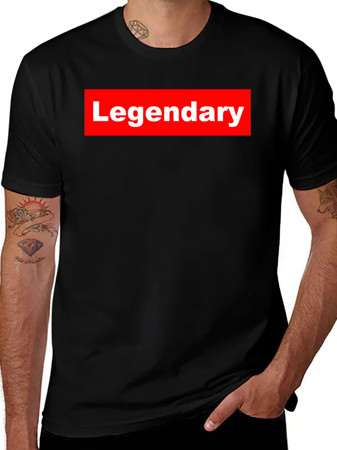 Variant 27 of Legendary Graphic Tee - Black Cotton Casual Shirt