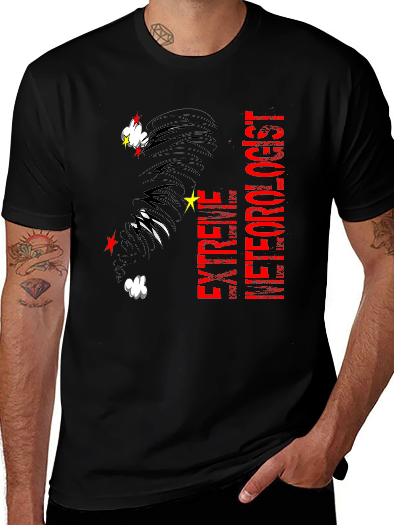 Black Extreme Meteorologist Black Graphic Tee main image