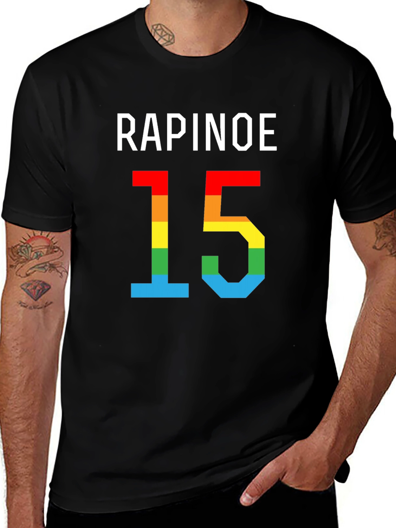 RAPINOE Pride Tee - Number 15 Rainbow Edition
