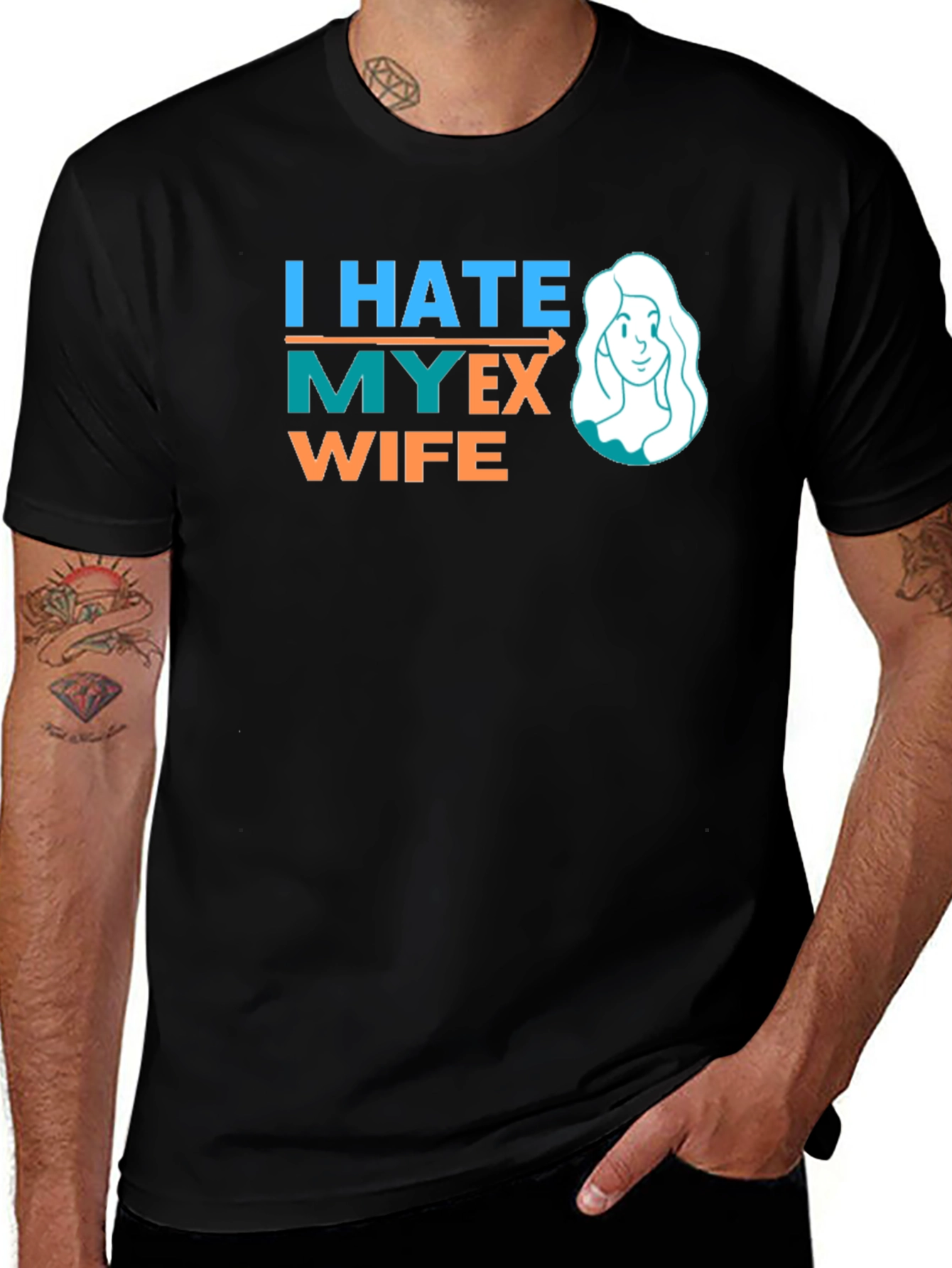 I Hate My Ex Wife T-Shirt Funny Divorce Tee